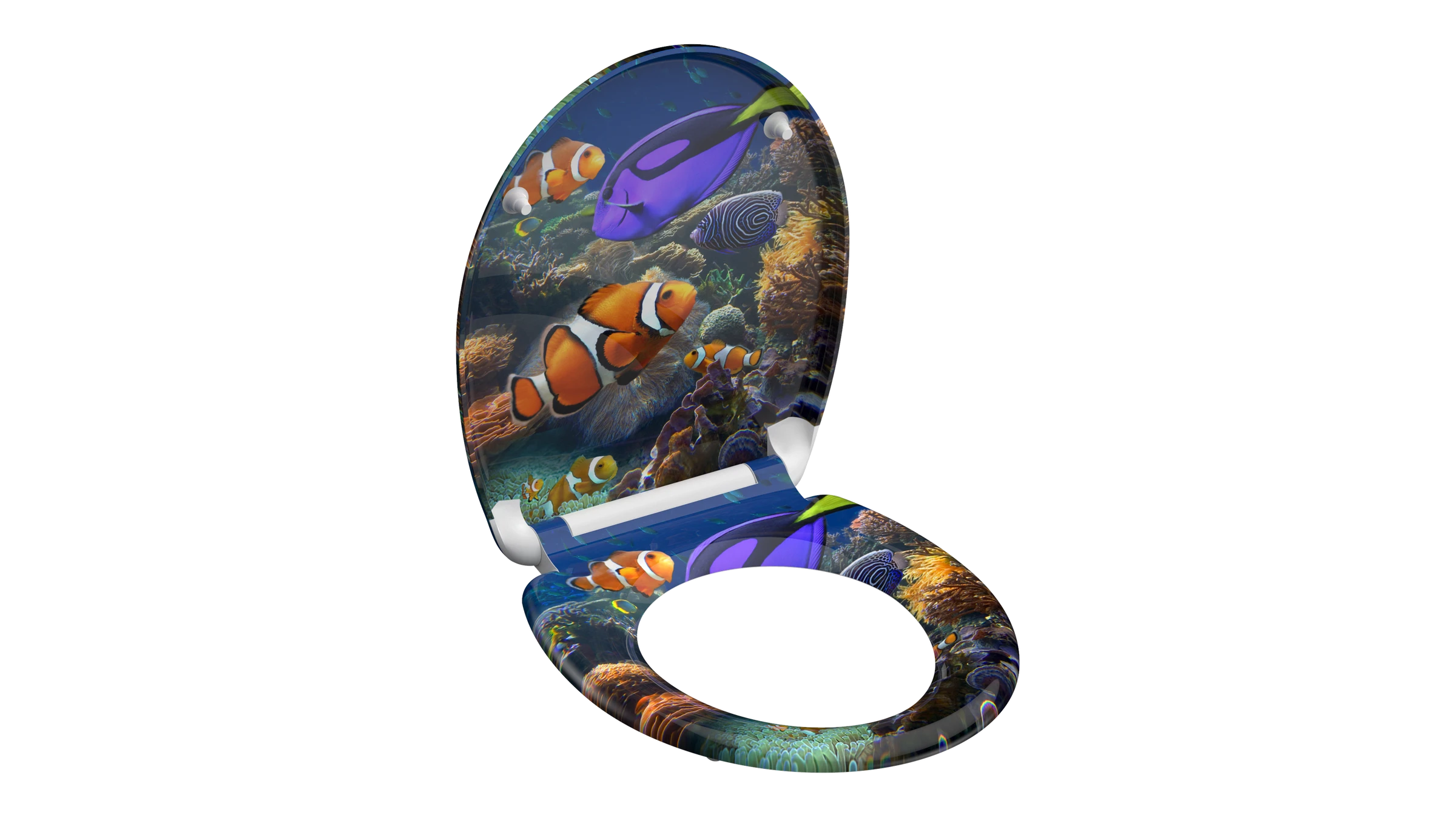 Duroplast WC-Sitz SEA LIFE, mit Absenkautomatik und Schnellverschluss