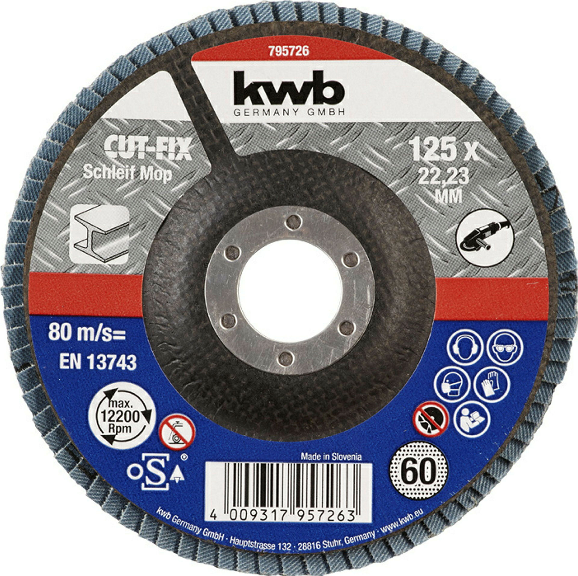 CUT-FIX® Schleifmop, Lamellenschleifteller, Metallbearbeitung, ø 125 mm