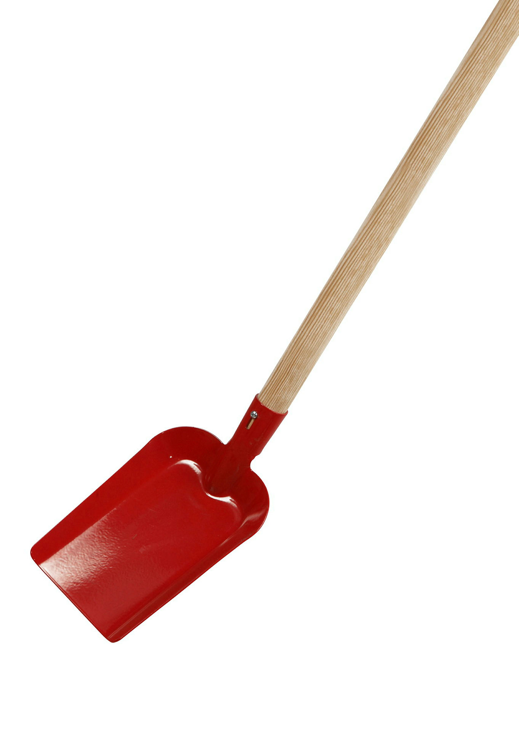 Kinder-Schaufel, aus Stahlblech, pulverbeschichtet, mit Kiefer-Stiel