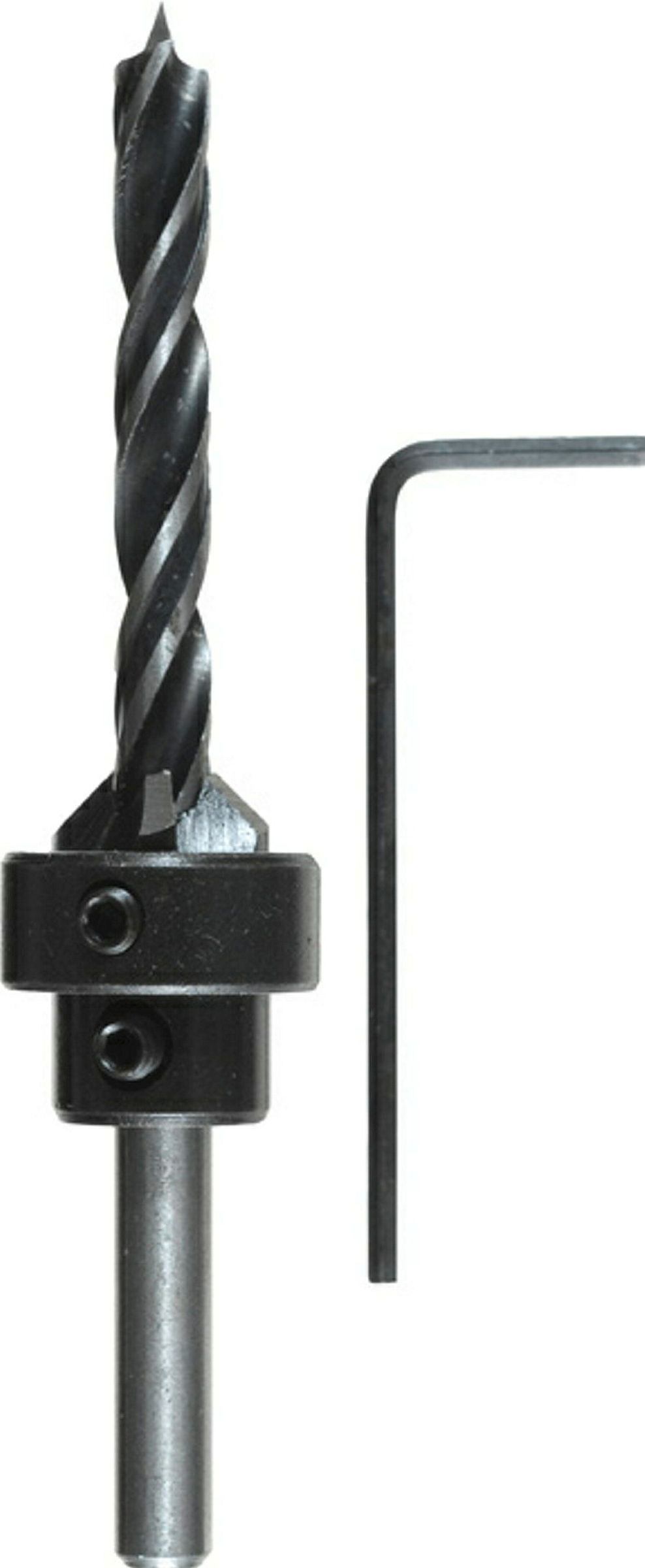 Holzspiralbohrer-Set mit Aufstecksenker und Tiefenstop, 3-tlg., ø 5 mm