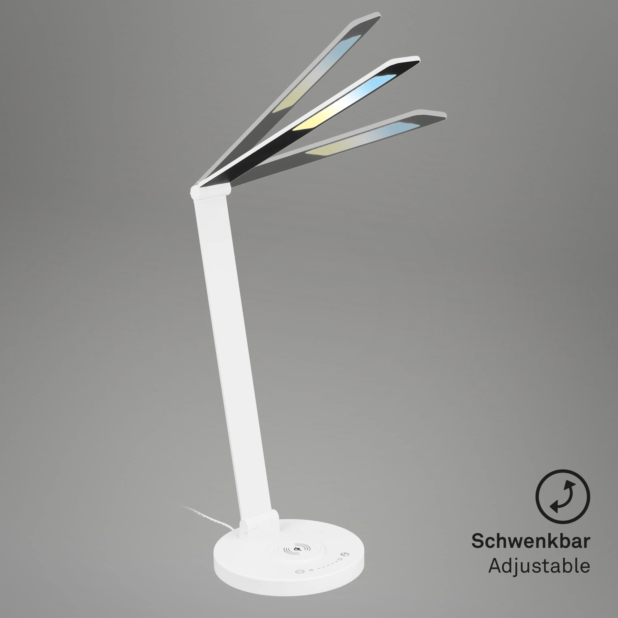 CUMA CCT-LED Tischleuchte, Weiß, inkl. induktive Ladestation