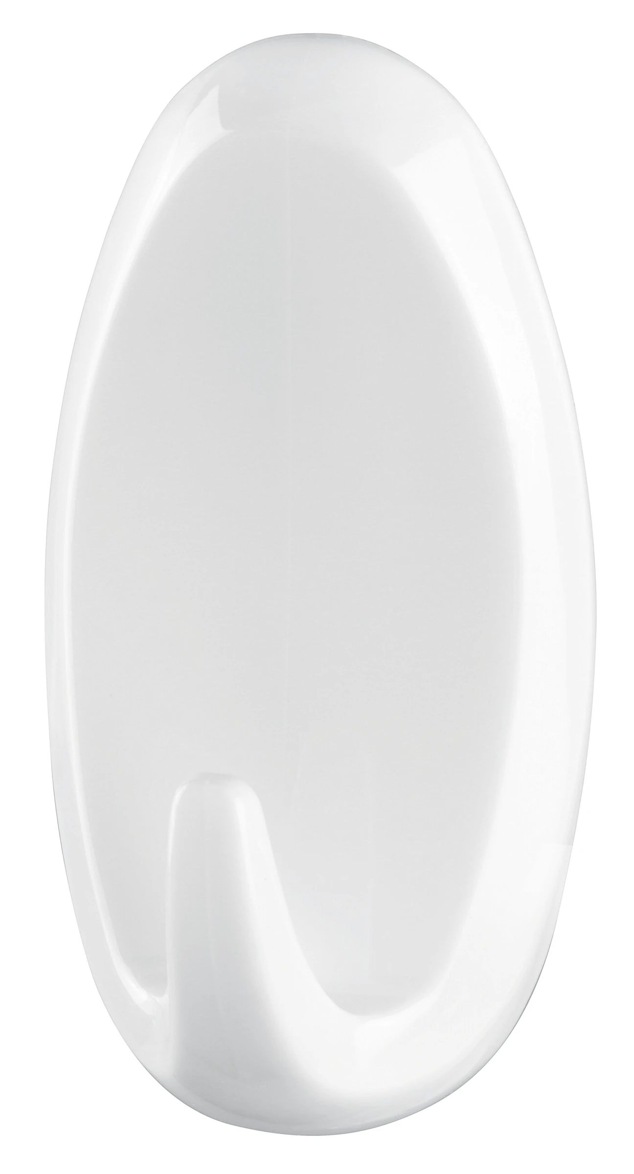tesa® selbstklebender Haken, bis 2kg, wieder ablösbar, oval, weiß, 2 Stück