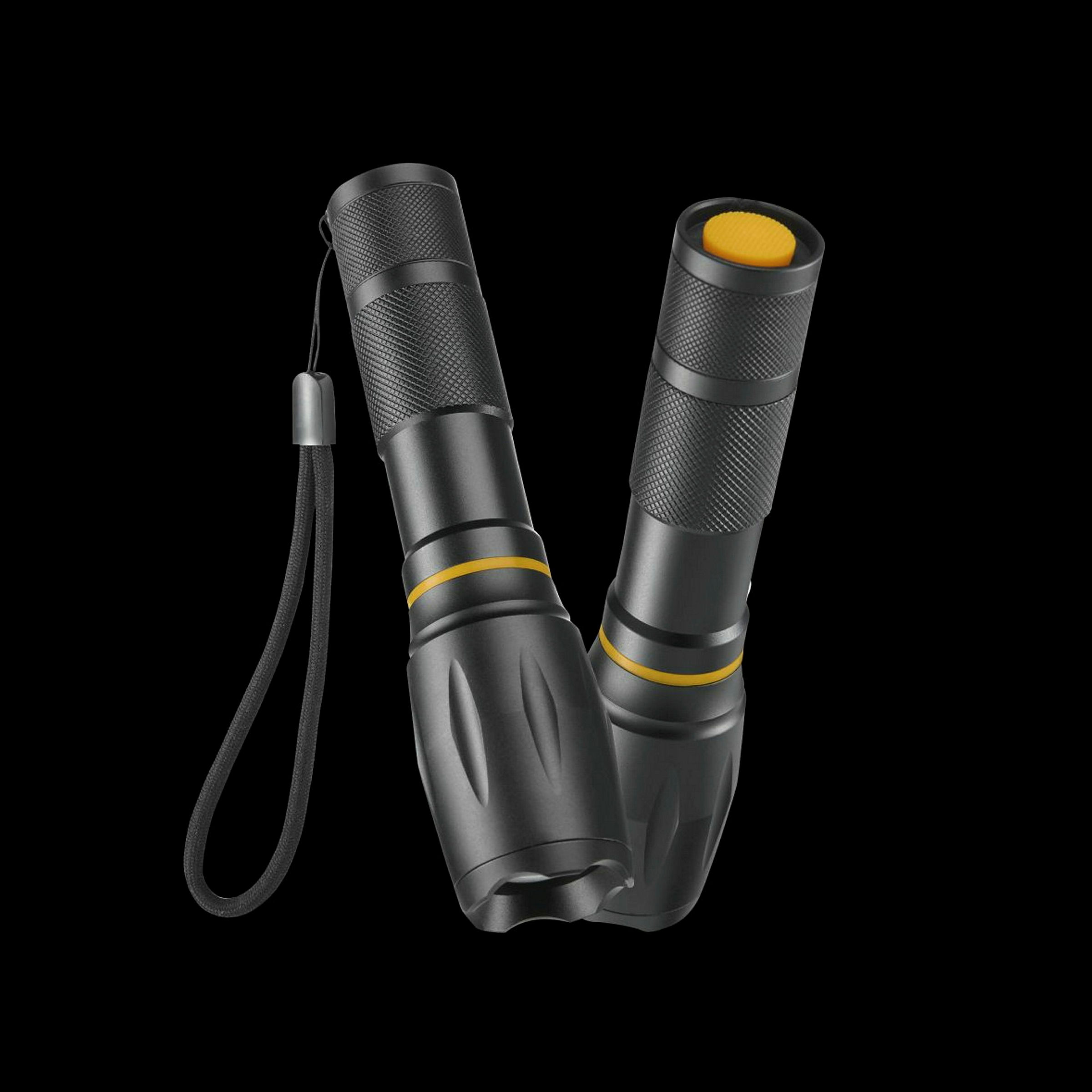 Hama LED-Taschenlampe ''W200'', Batterien, Zoom, COB, Aluminium, 3 Modi
