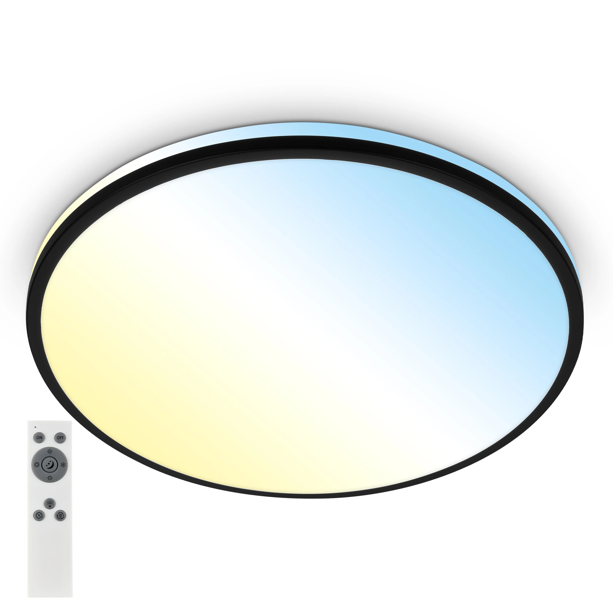 LANA CCT-LED Deckenleuchte, Schwarz, LED / 40W
