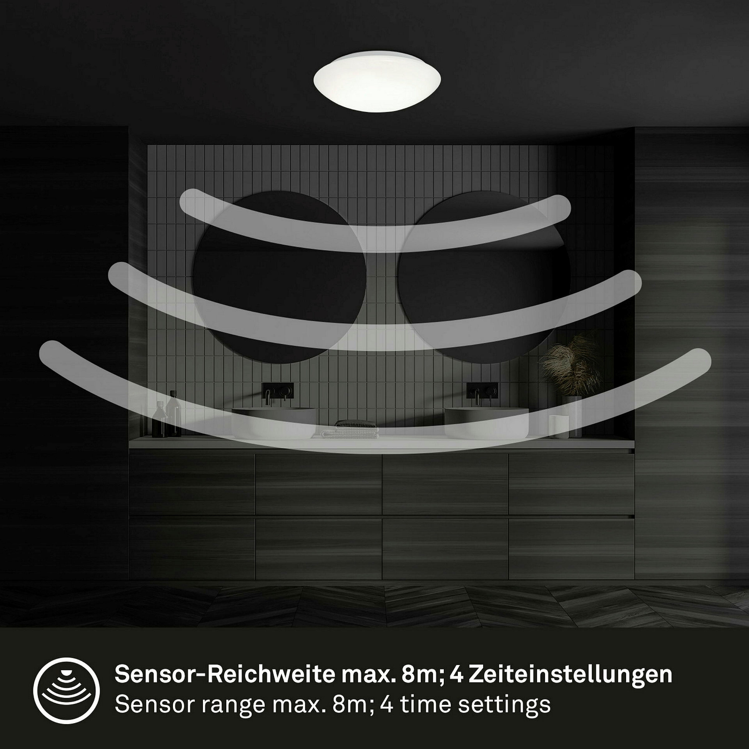 Sensor LED Deckenleuchte, weiß, 1xLED-Platine/15W