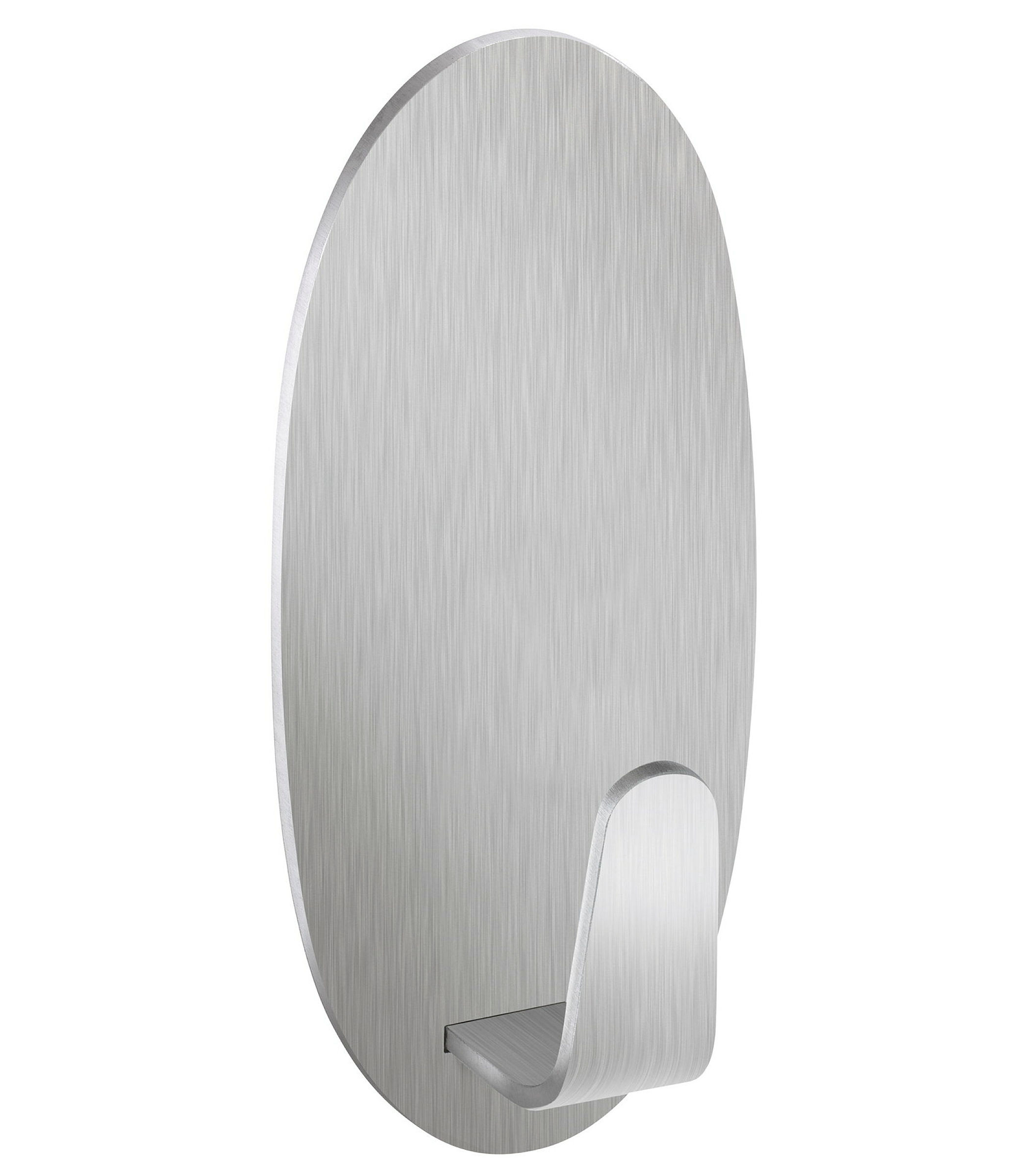 Powerstrips Haken L, Oval, Metall, 1 Haken L + 4 Strips L