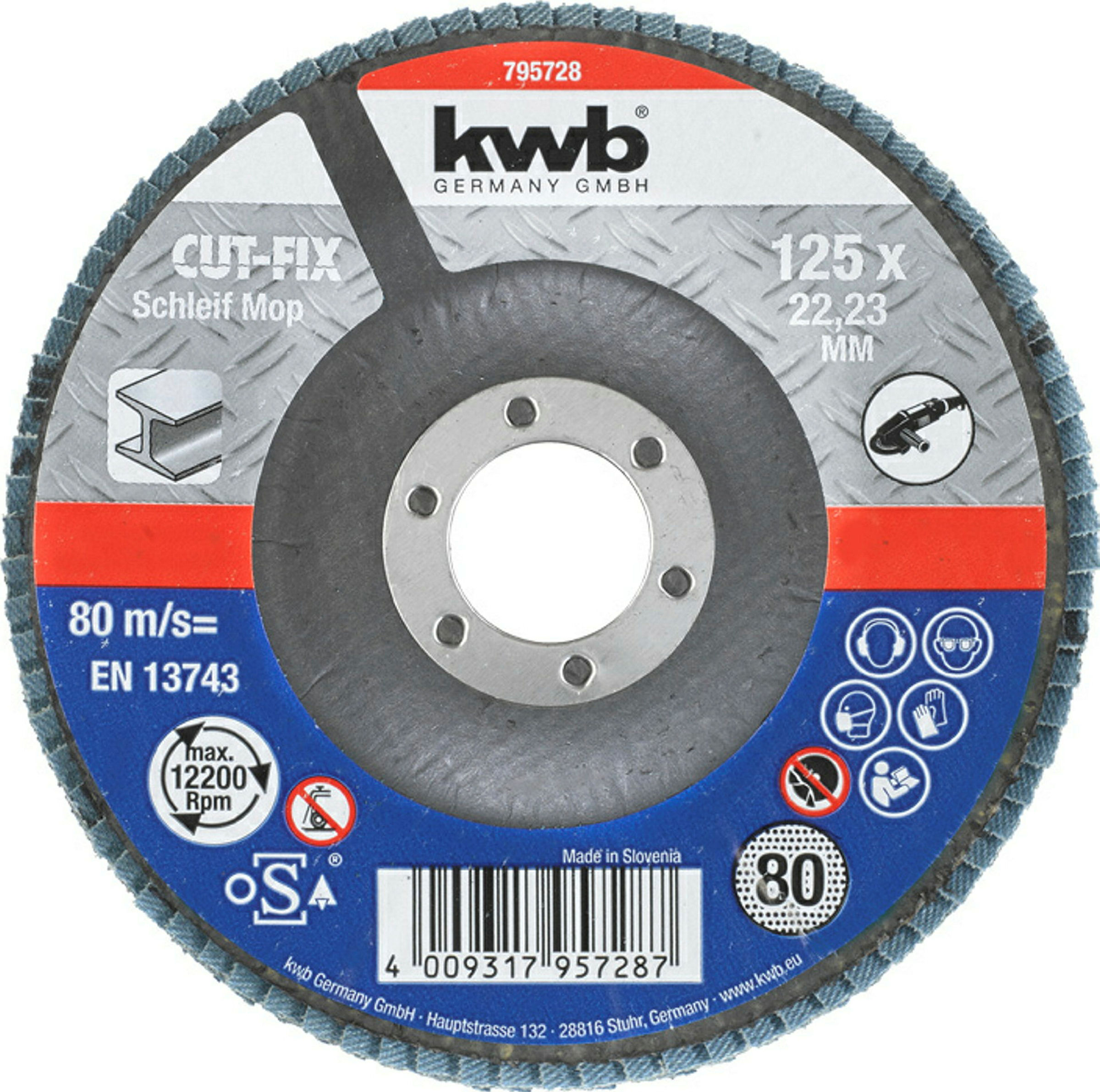 CUT-FIX® Schleifmop, Lamellenschleifteller, Metallbearbeitung, ø 125 mm