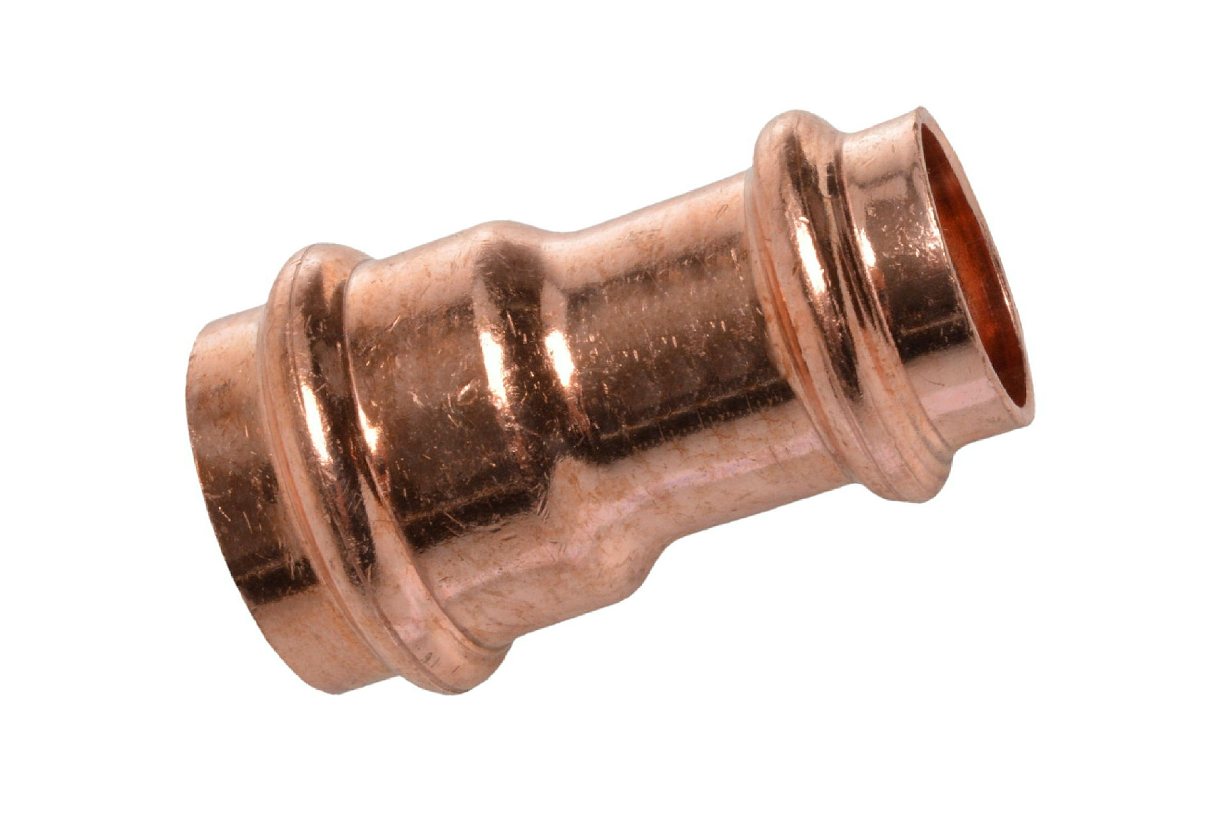 CU Reduzier-Doppelmuffe, blank, 28 mm x 22 mm, 2 Muffen, (P5240)