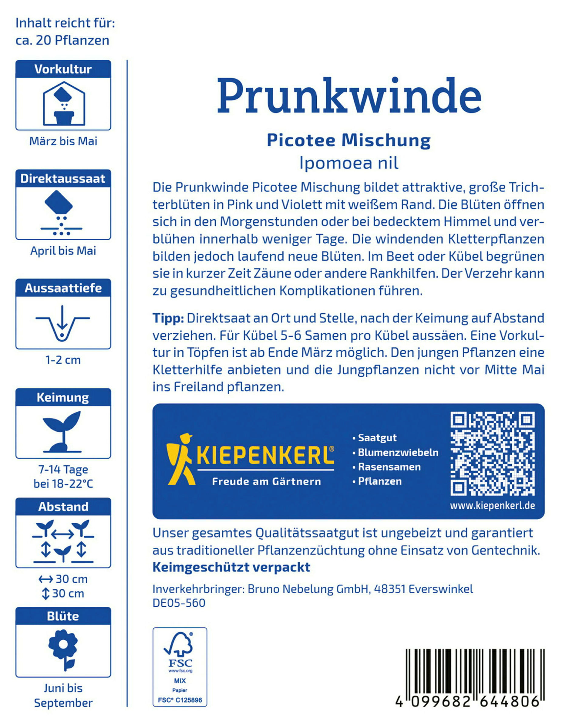 Kiepenkerl Prunkwinde Picotee Mix