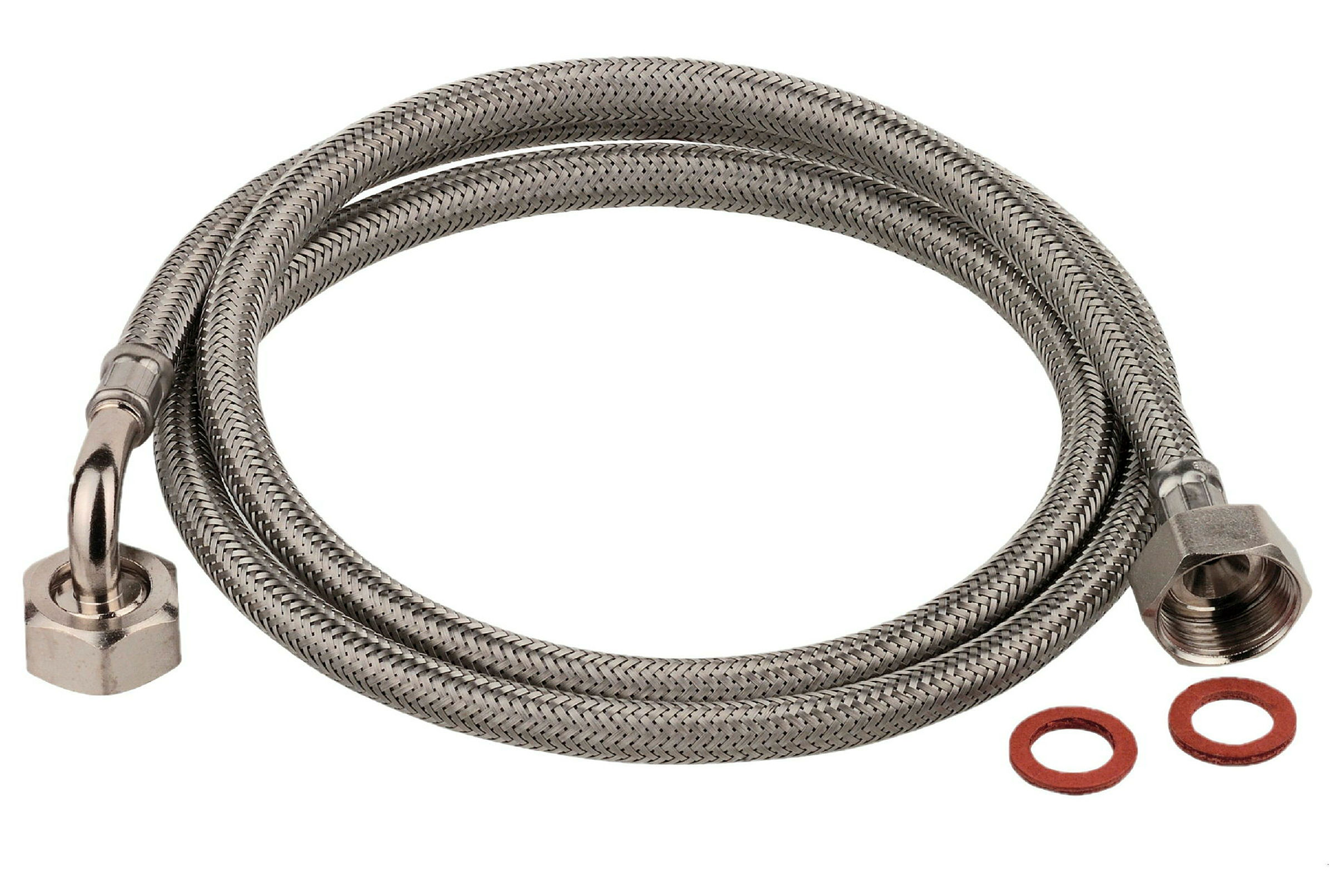 WAS Flexibler Zulaufschlauch, Edelstahloptik, geflochten, 3/4''IG x 2 m x 3