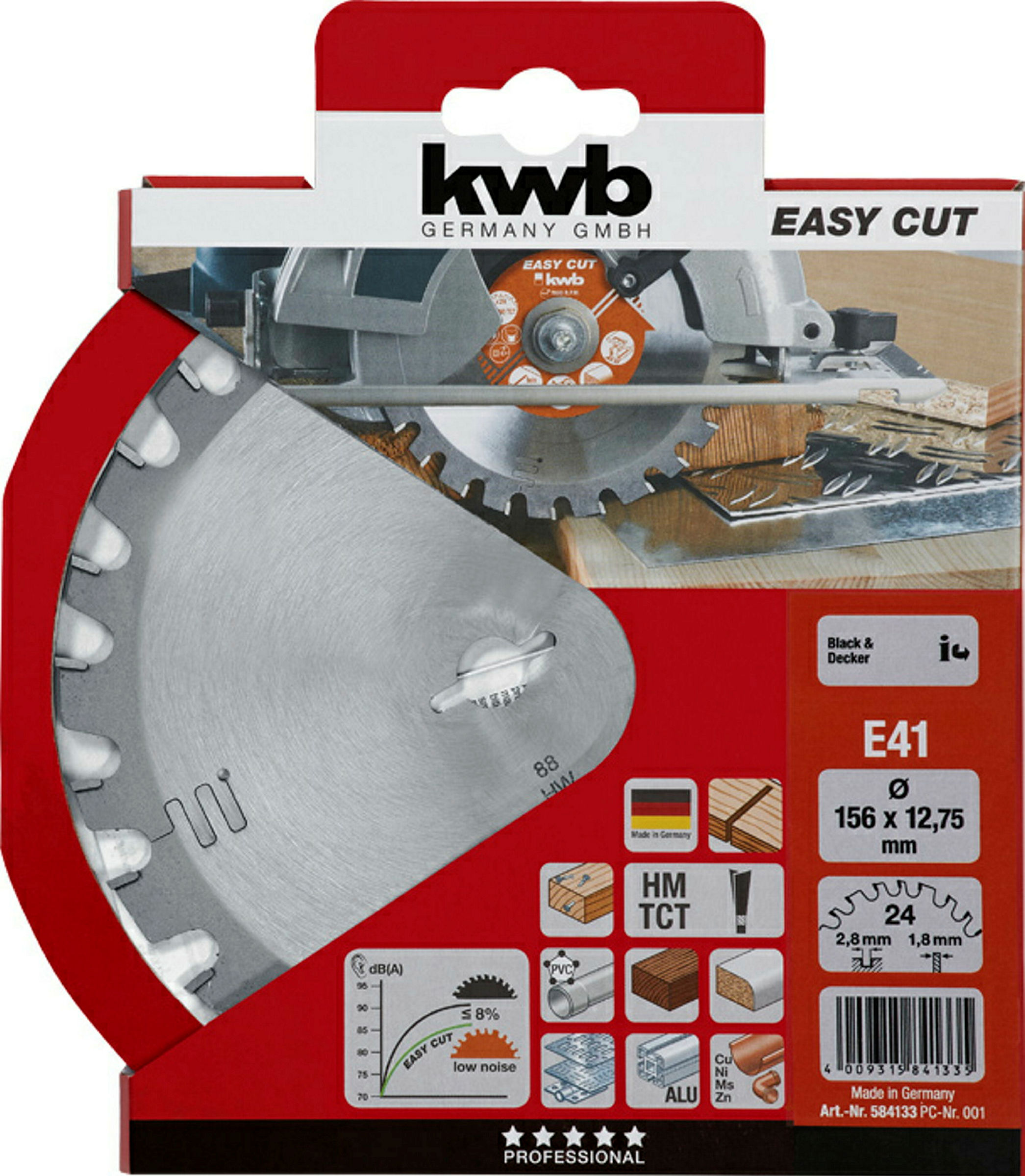 EASY-CUT Kreissägeblätter für Handkreissägen Ø 156 x 12,75 mm