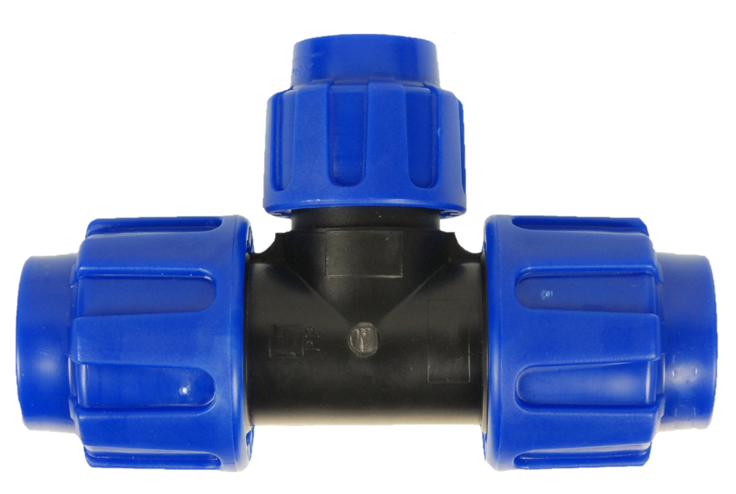 PP Reduzier-T-Stück, 32 mm x 25 mm x 32 mm, Klemmfitting für HDPE