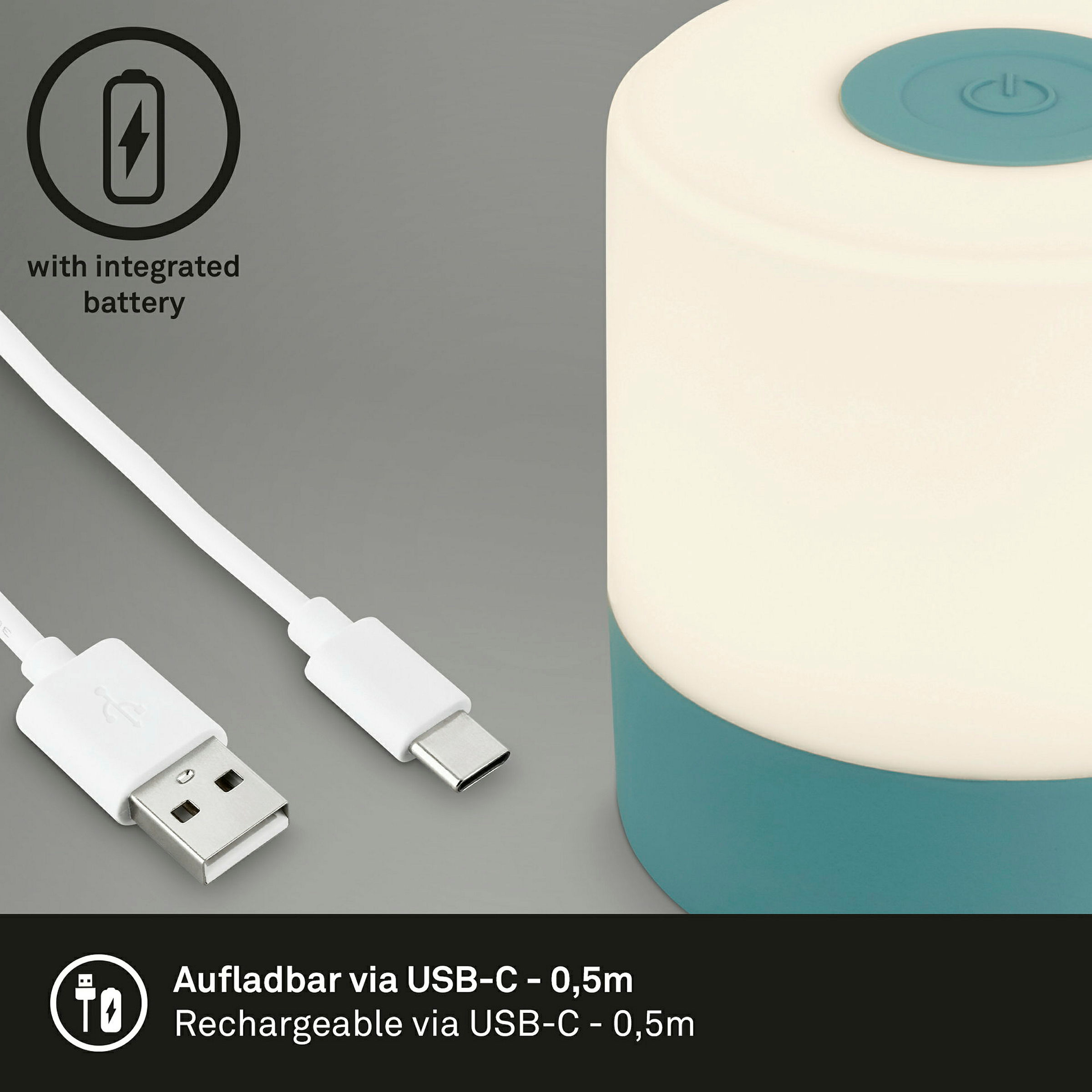 SMAL Akku LED Tischleuchte, blau, 1xLED/2W