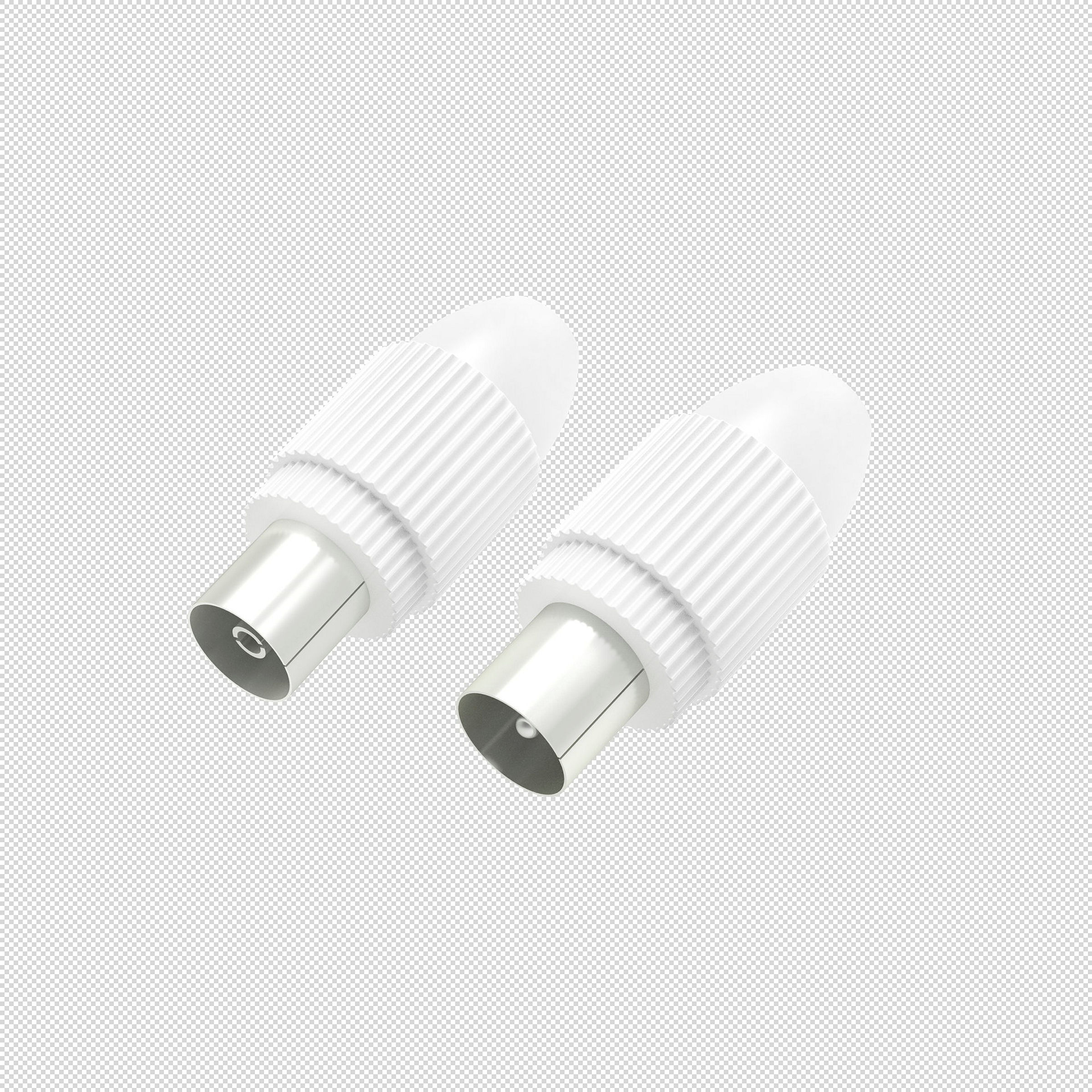 Hama Koax-Set, Stecker/Kupplung, klemmbar