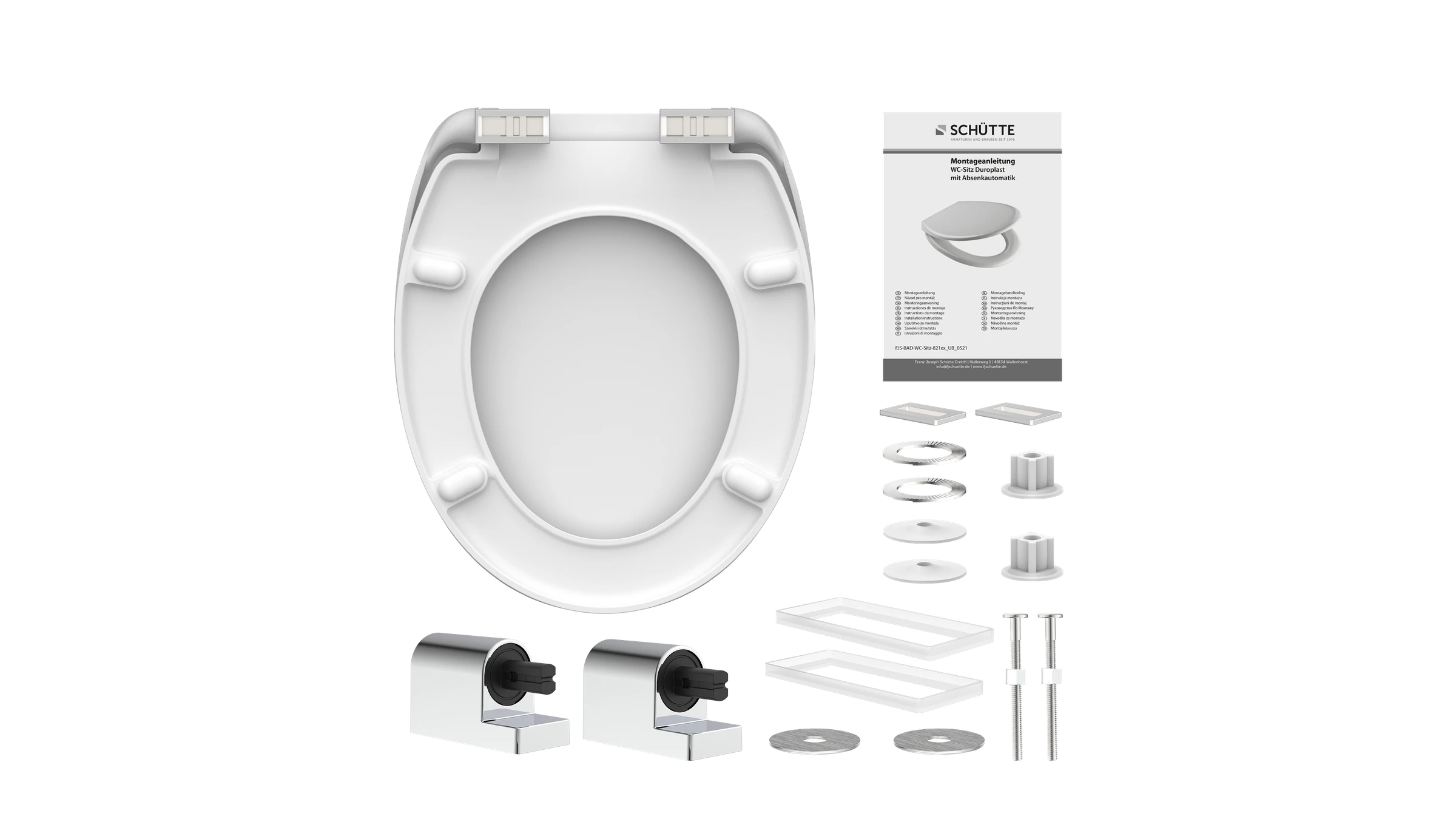Duroplast WC-Sitz FLOWERS&WOOD, mit Absenkautomatik