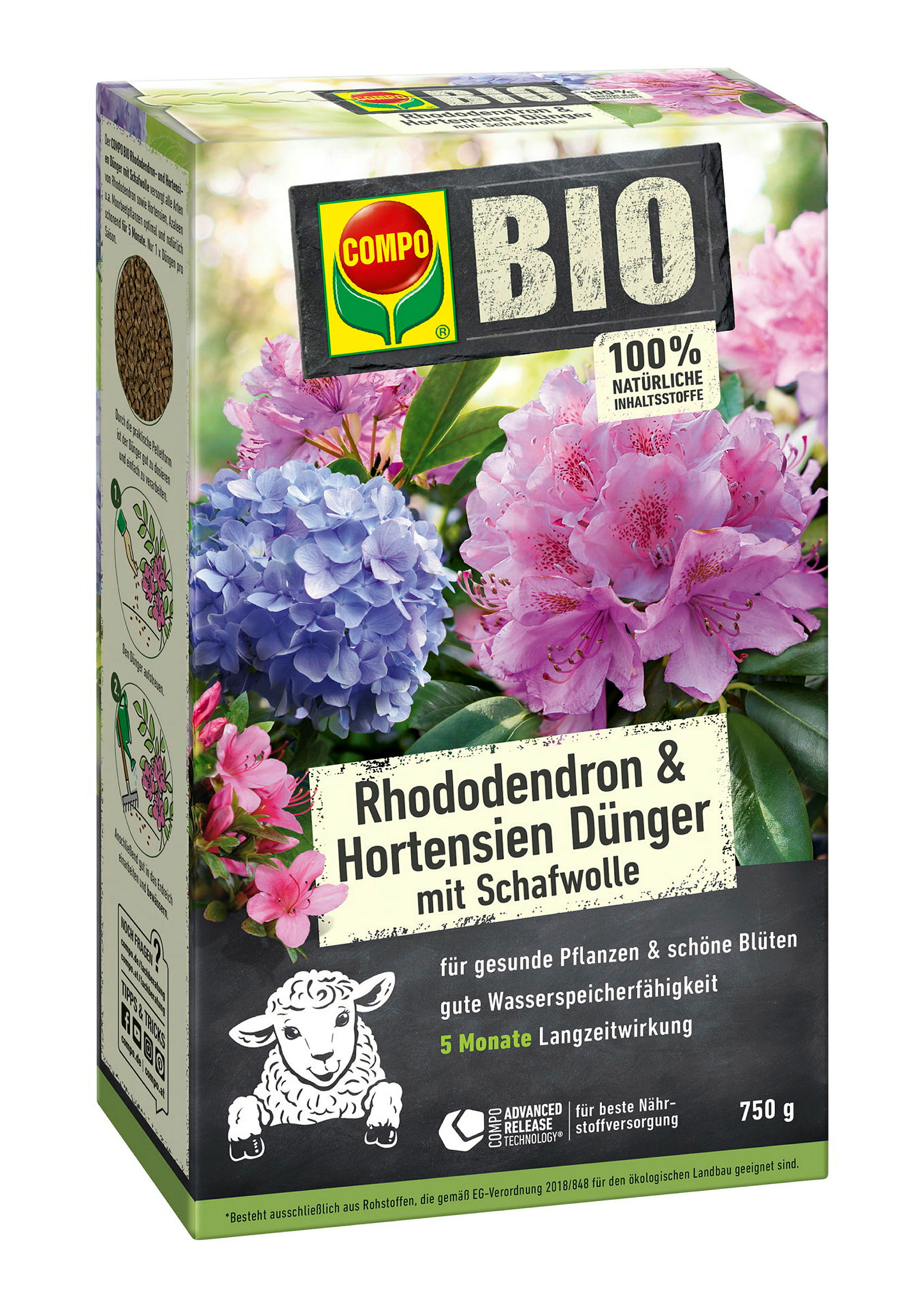 Compo BIO Rhododendron- u.Hortensien mit Schafwolle,750g