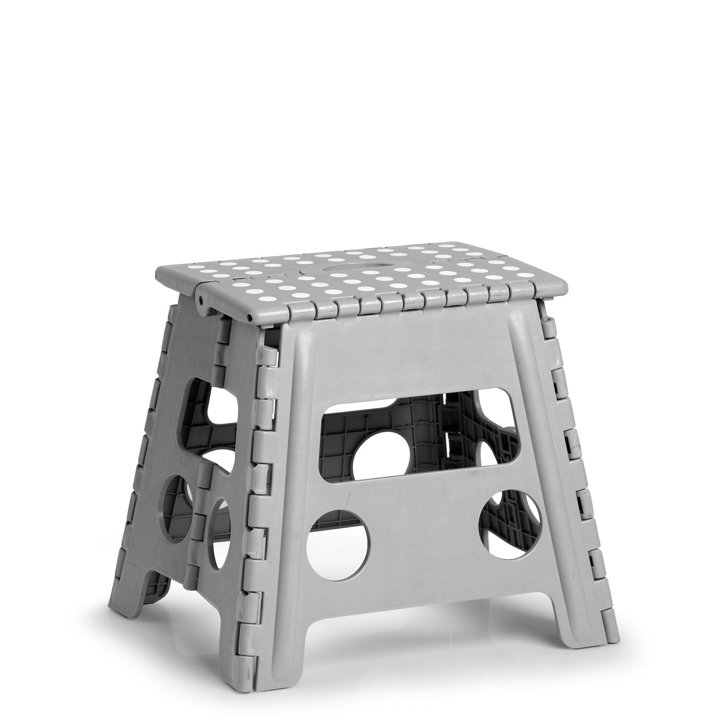 Klapphocker, Kunststoff, grau 37 x 30 x 32 cm, Belastbarkeit 150kg, TÜV Sic