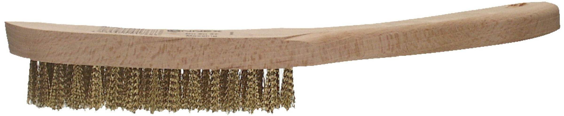 Messing-Drahtbürste 4rhg. Holzkörp.