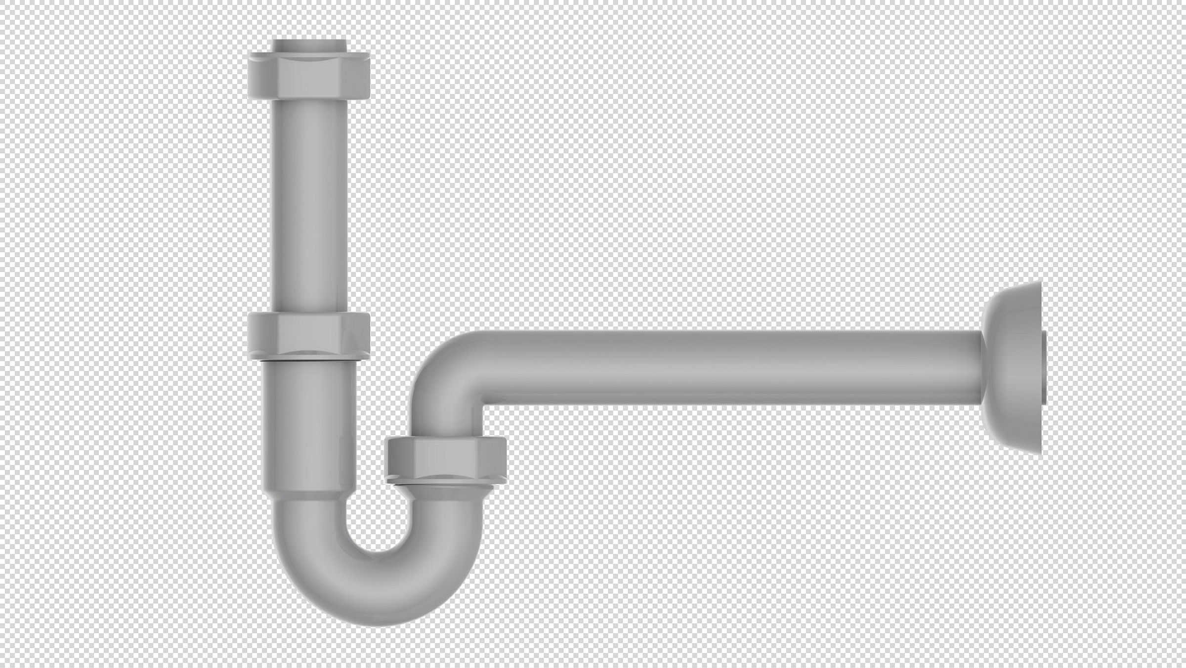 ECO-SAVE KS Röhrensiphon, Grau, 1 1/4'' x 32 mm