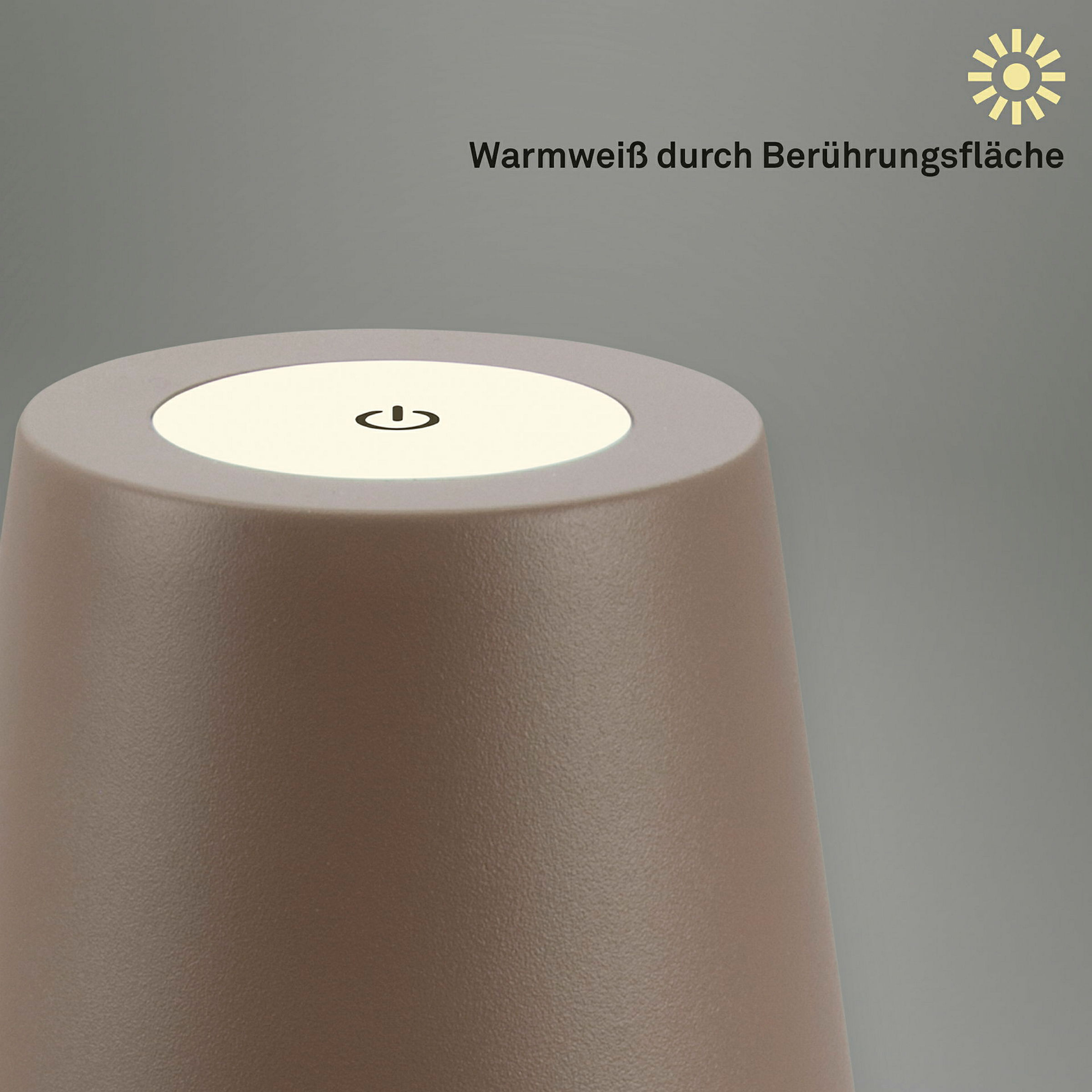KIKI LED Akku Tischleuchte, IP44, 2,5W, Umbrasand