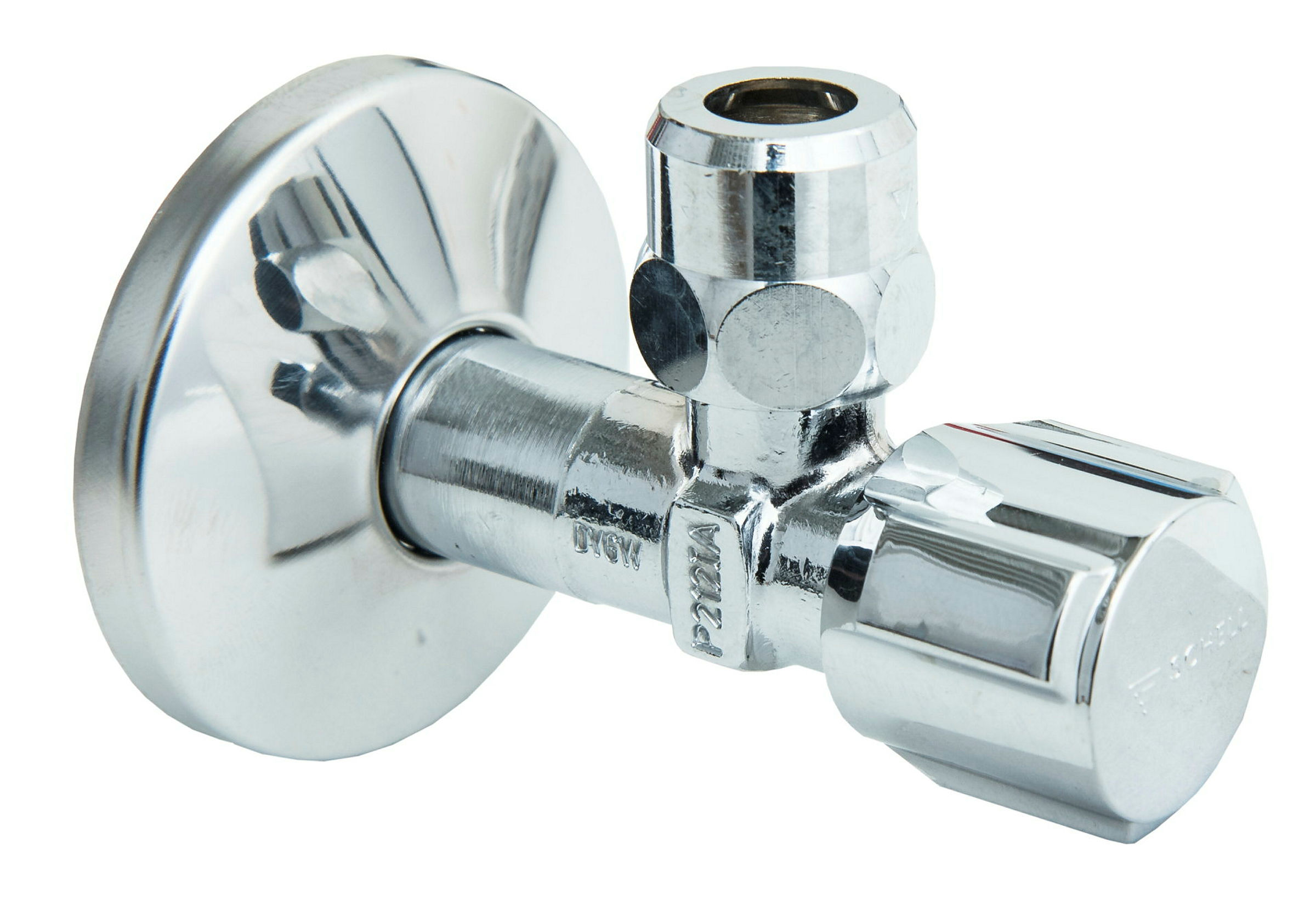 Schell Eckvtl.3/8 m.Ros.chrom