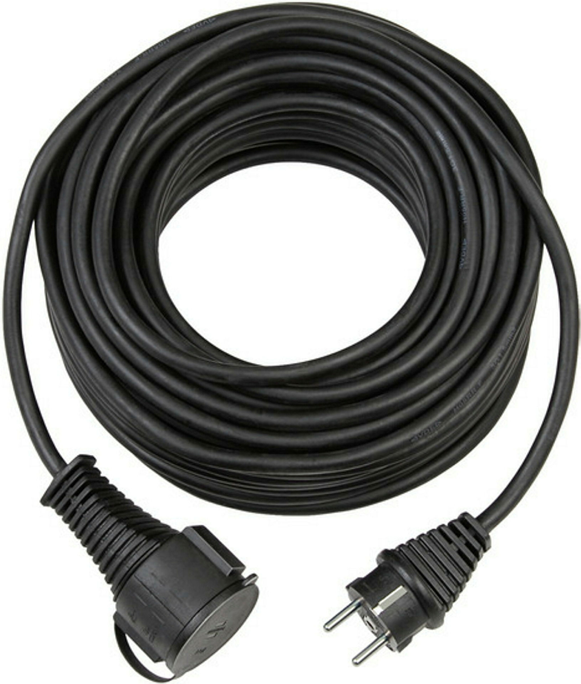 Verl.-Kabel BREMAXX 25m schwarz matt N05V3V3-F3G1,5 - Stecker u. Kupplung