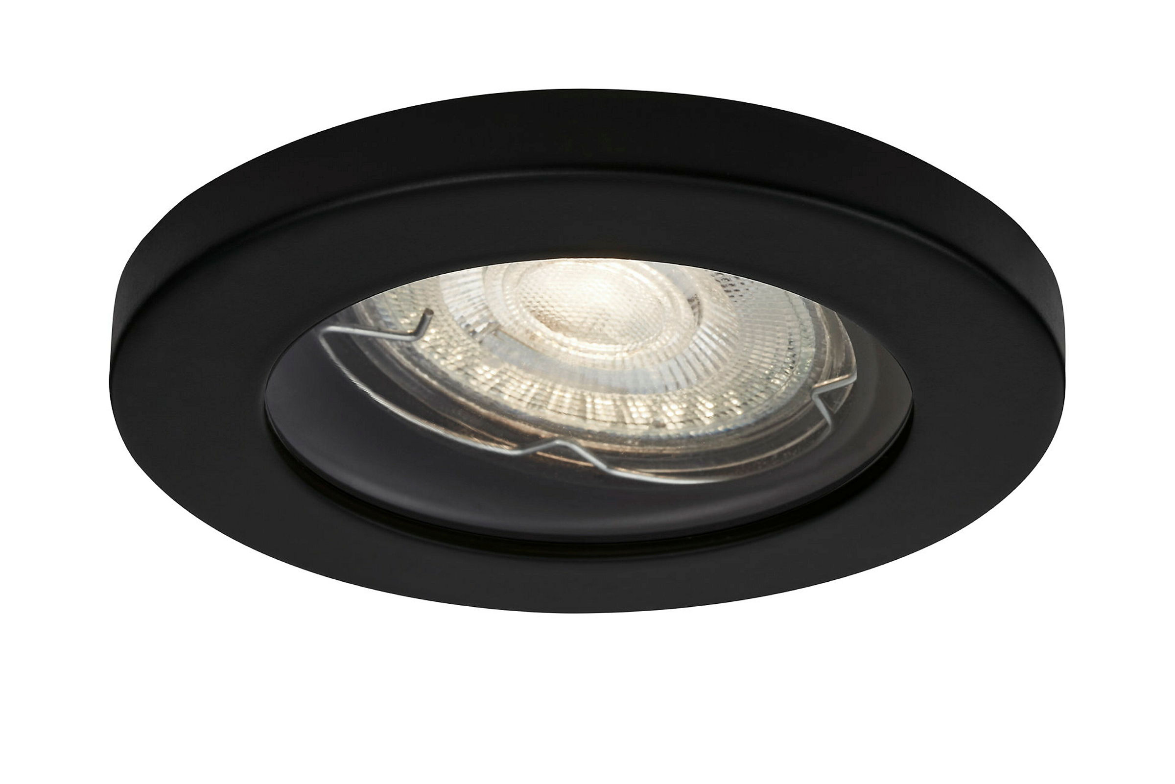 LED Einbauleuchten 3er-Set, matt-schwarz, 3xLED/GU10/4,7W