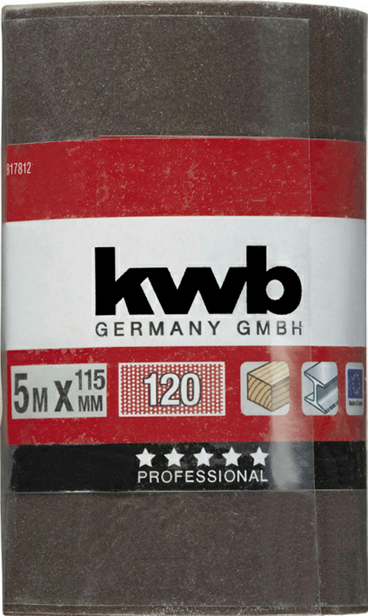 Schleifmittel-Rollen, HOLZ & METALL, Korund, 5 m x 115 mm, 120