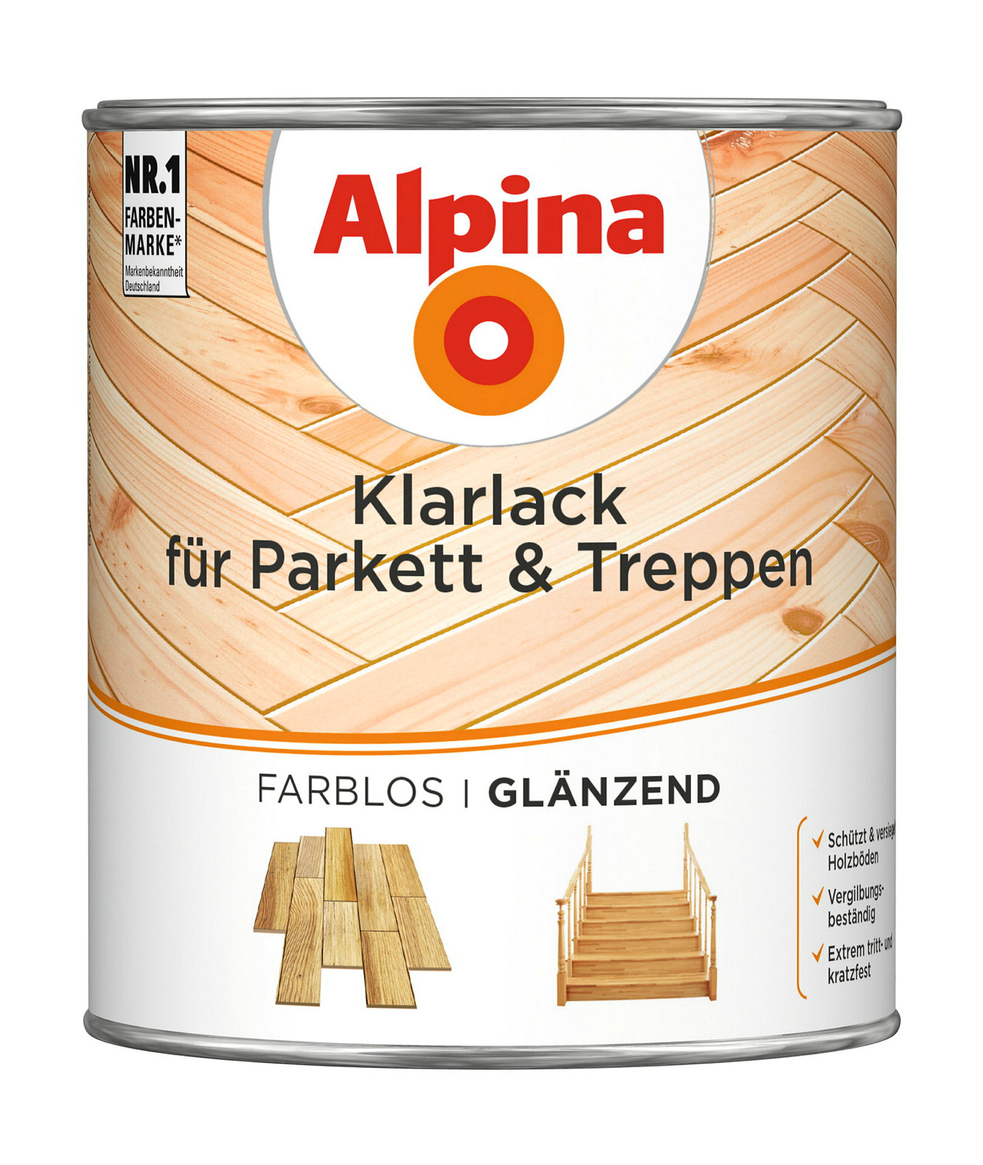 Alpina Klarlack für Parkett & Treppen 750ml glänzend
