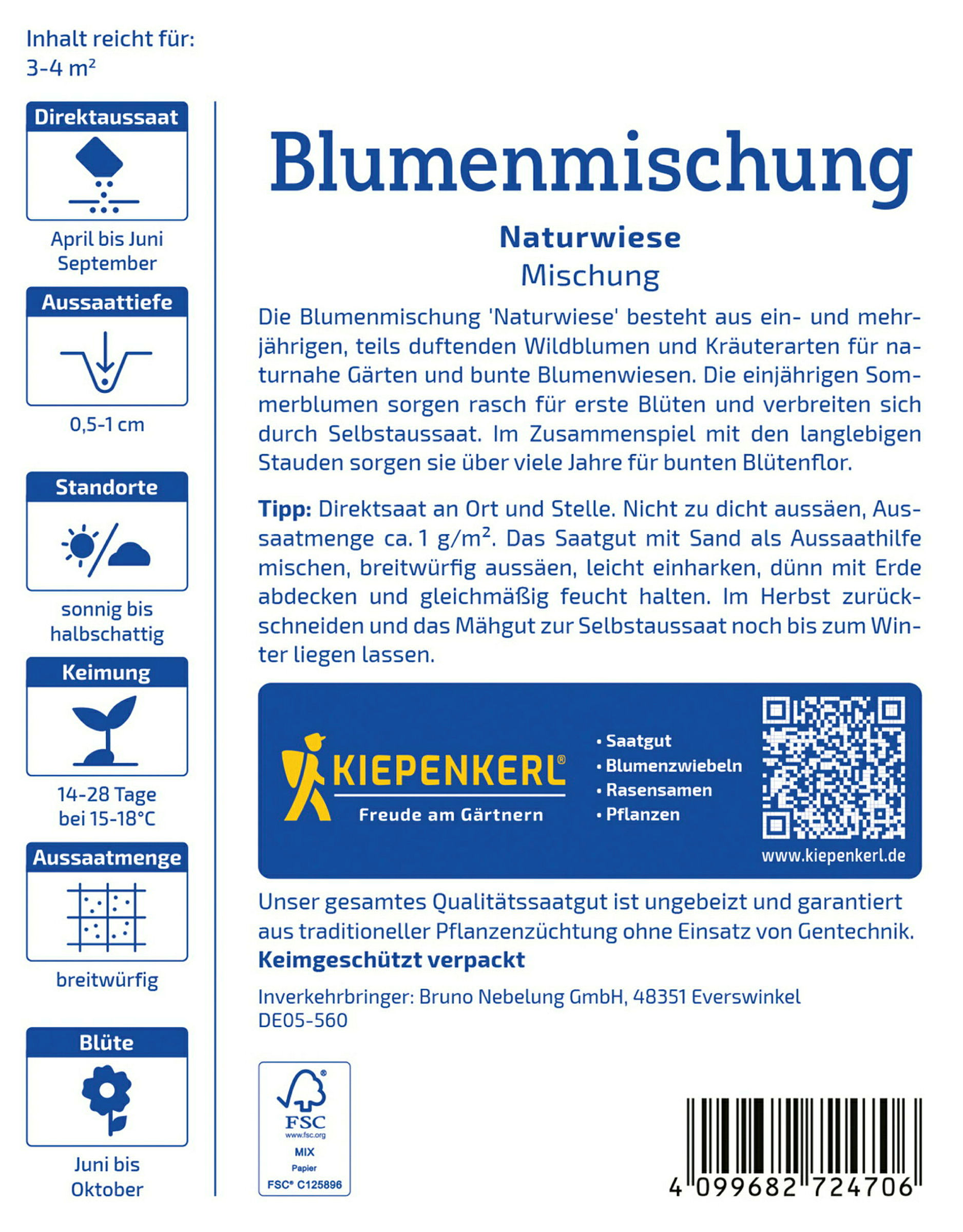 Kiepenkerl Blumenmischung Naturwiese