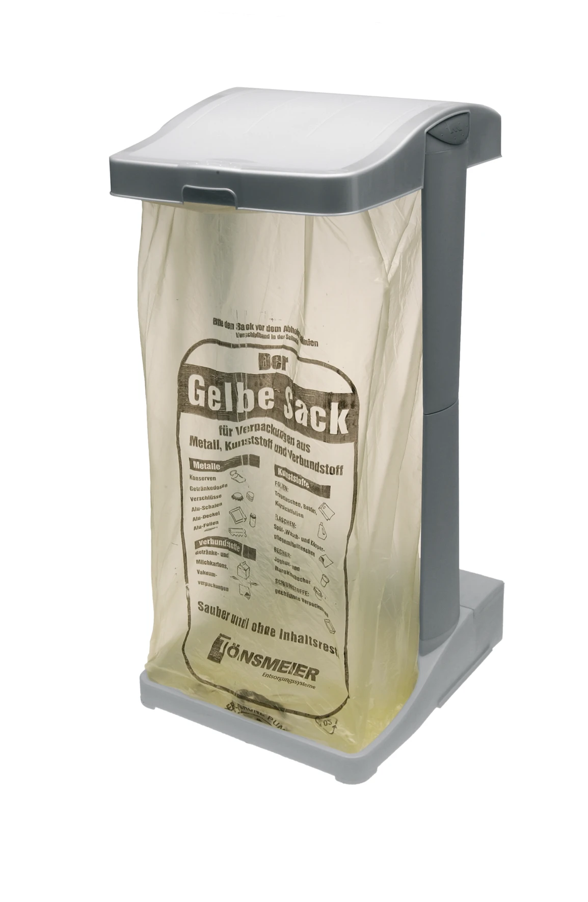 keeeper System-Müllsackständer, Aufbewahrungsfach, 60-120 l, Ole, Silber