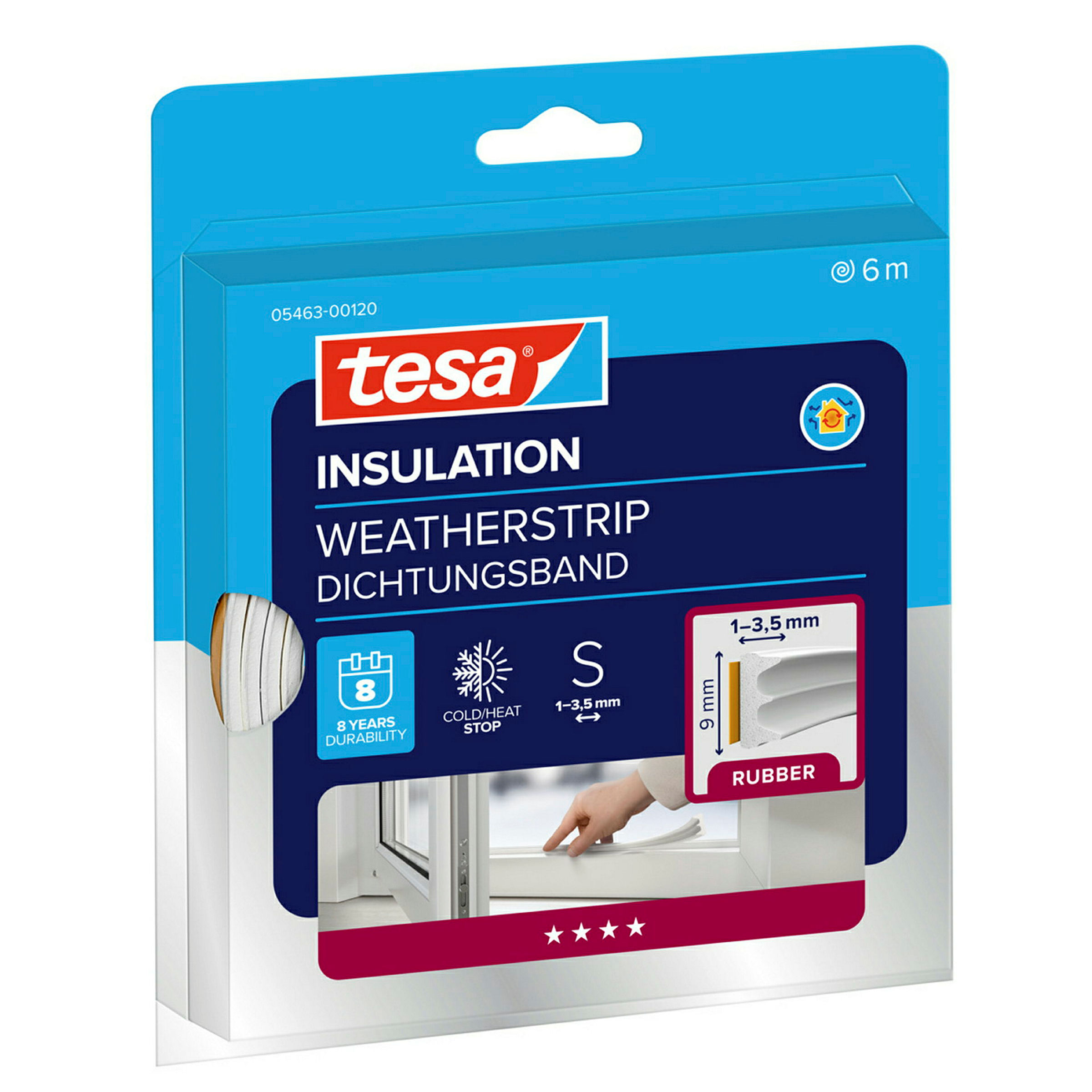 tesamoll® E-Profil weiß, für Spaltenm von 1-3,5mm