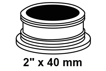 Gewindenippel, 2'' x 40 mm, für Siphonabgang