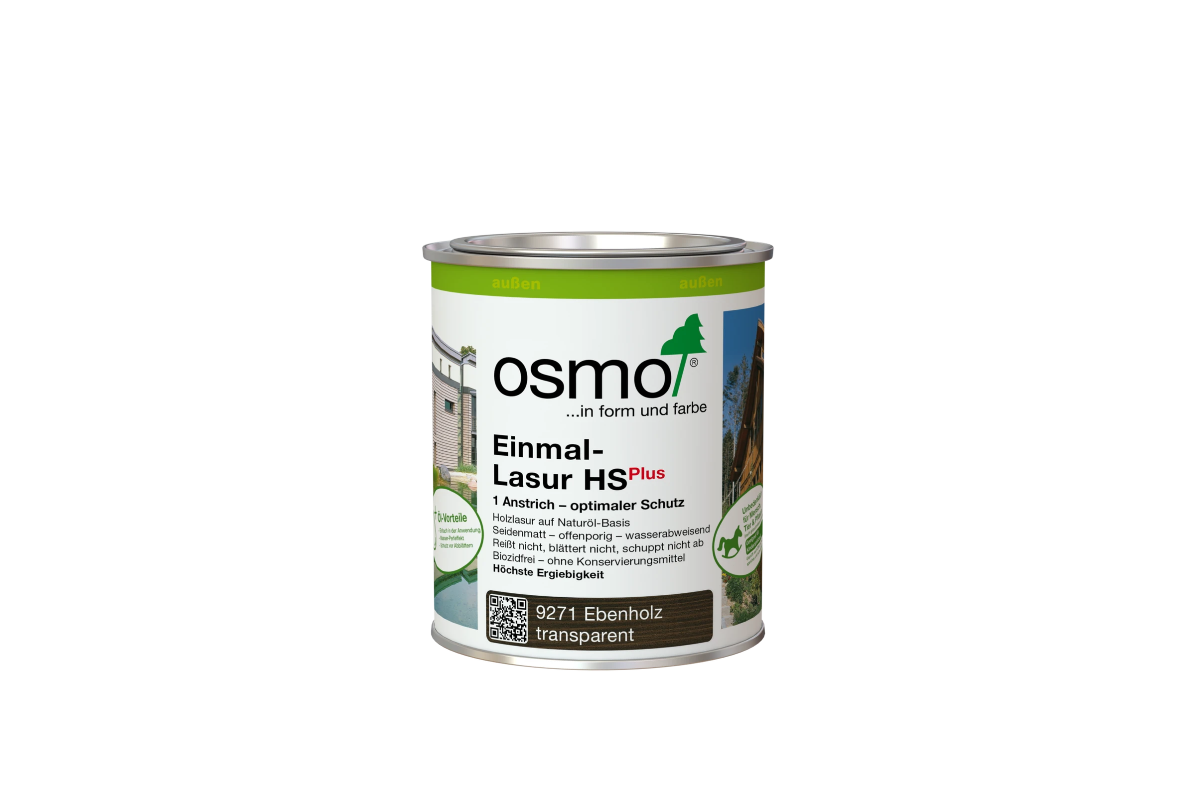 9271 Einmal-Lasur HS Plus Ebenholz 750 ml