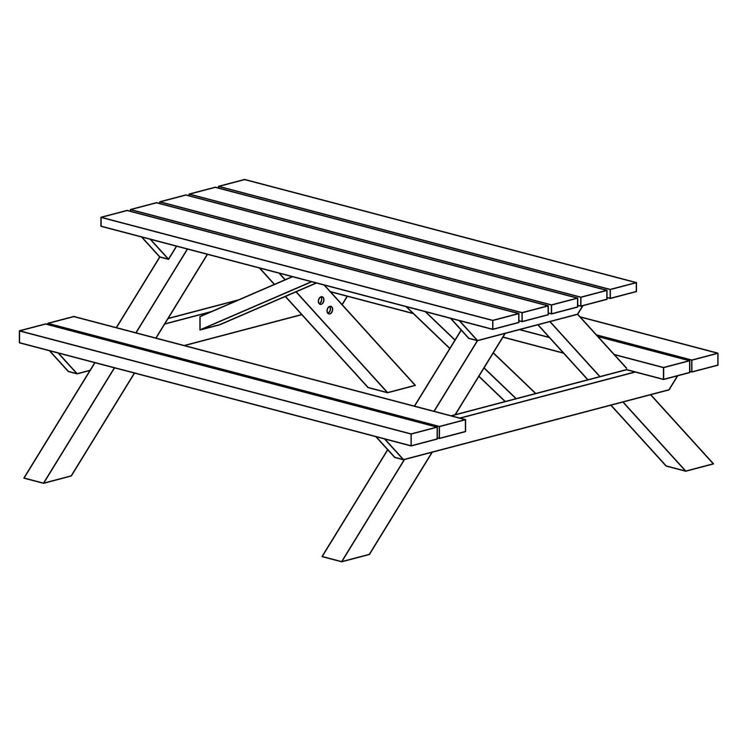 Picknicktisch 180x170x75cm