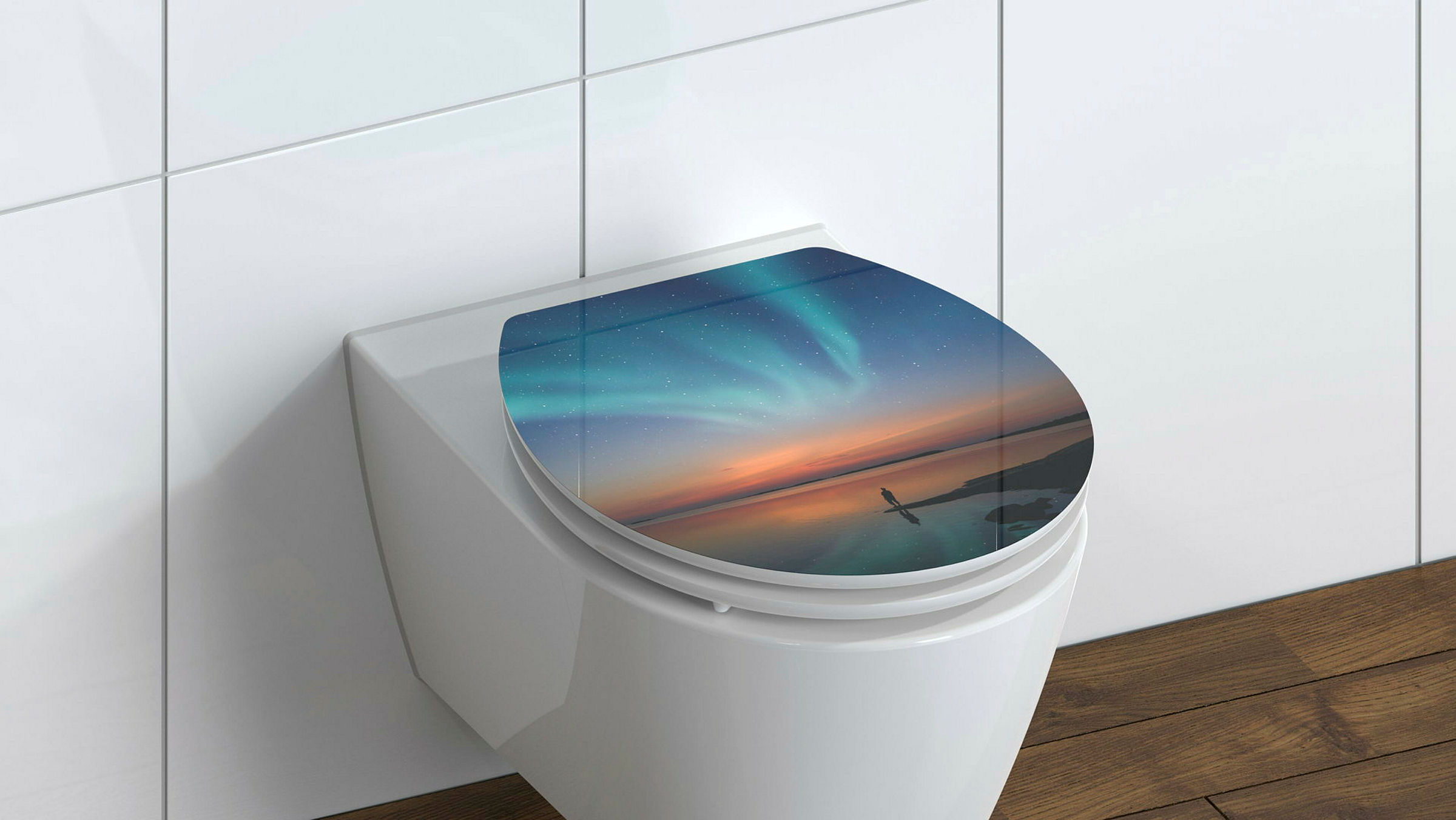 MDF HG WC-Sitz POLAR LIGHTS, mit Absenkautomatik