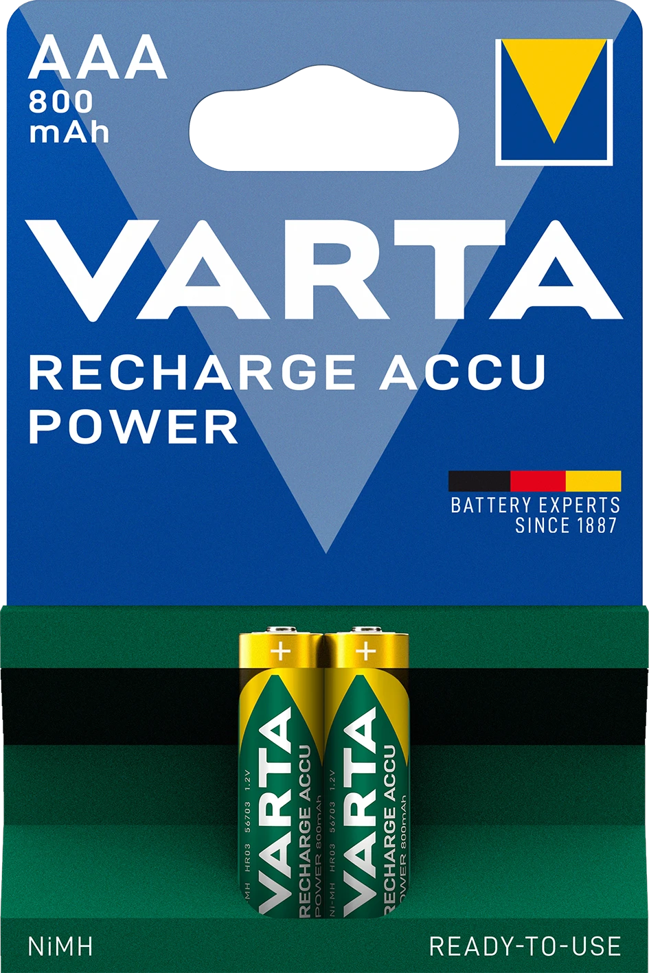 VARTA RECHARGE ACCU Power AAA 800mAh Blister 2