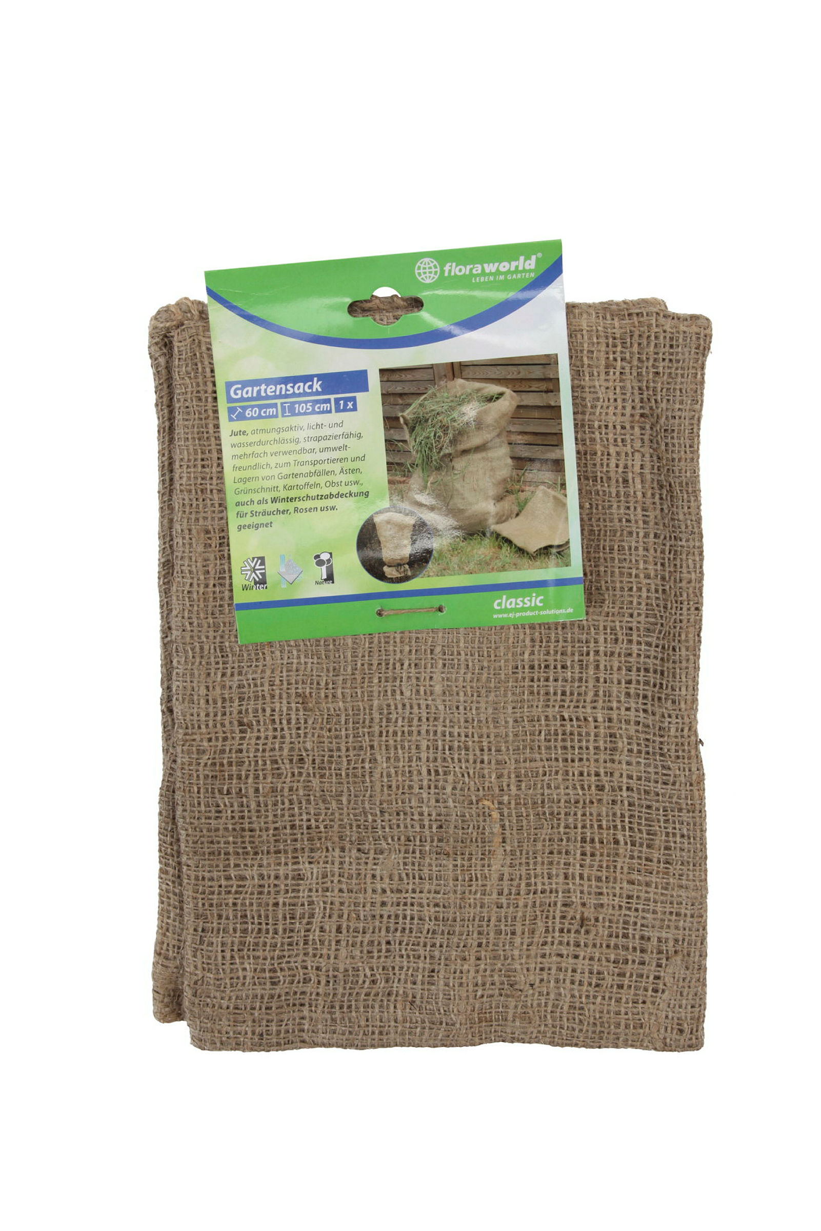 Gartensack Classic, 105x60 cm, natur, Jute