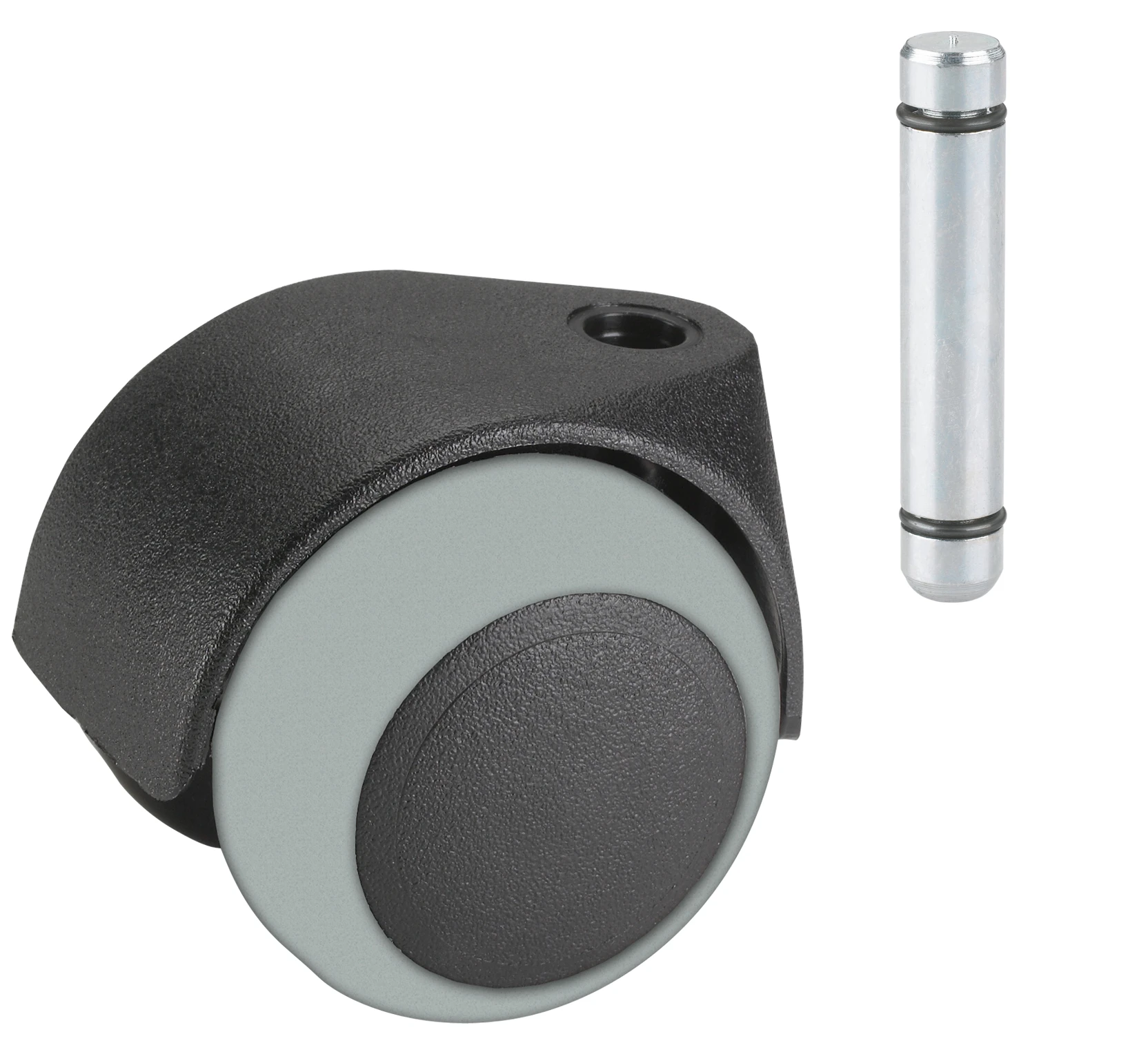 Doppelrolle für empfindliche Böden, TPE, 50 mm, Tragkr. 40 kg