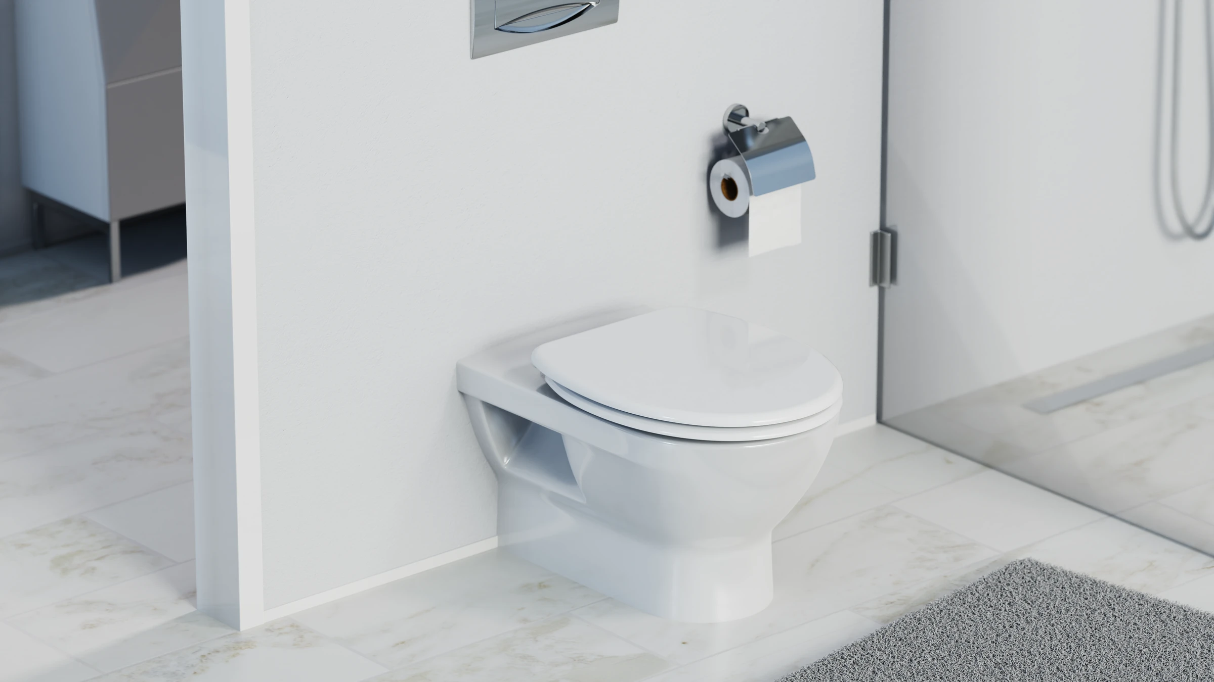 Duroplast WC-Sitz WHITE, mit Absenkautomatik