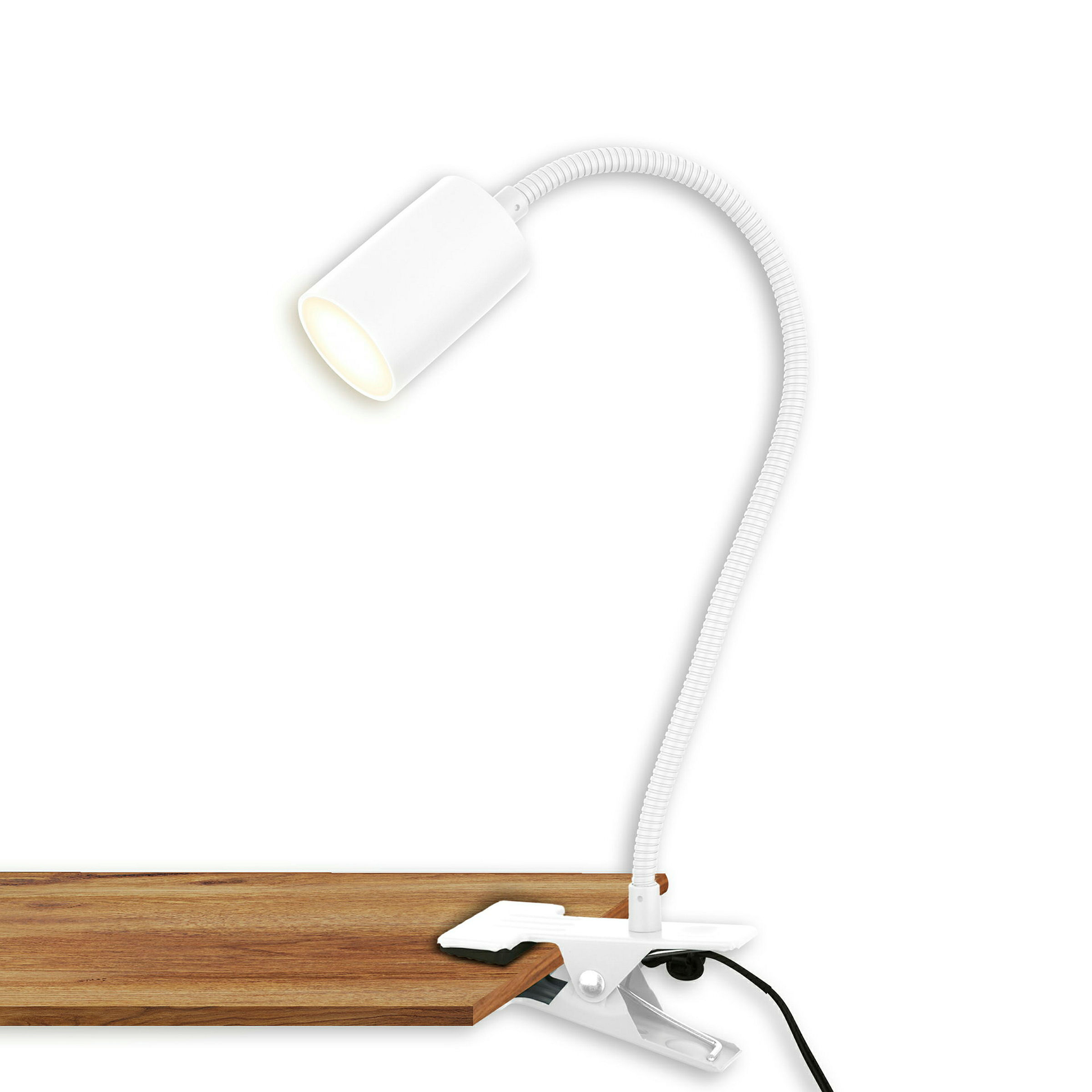 FLEKS LED Klemmleuchte, Weiß, inkl.. 1xLED 2,4W