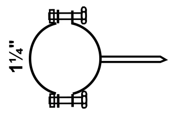 Rohrschelle, 1 1/4'', mit Einschlagstift