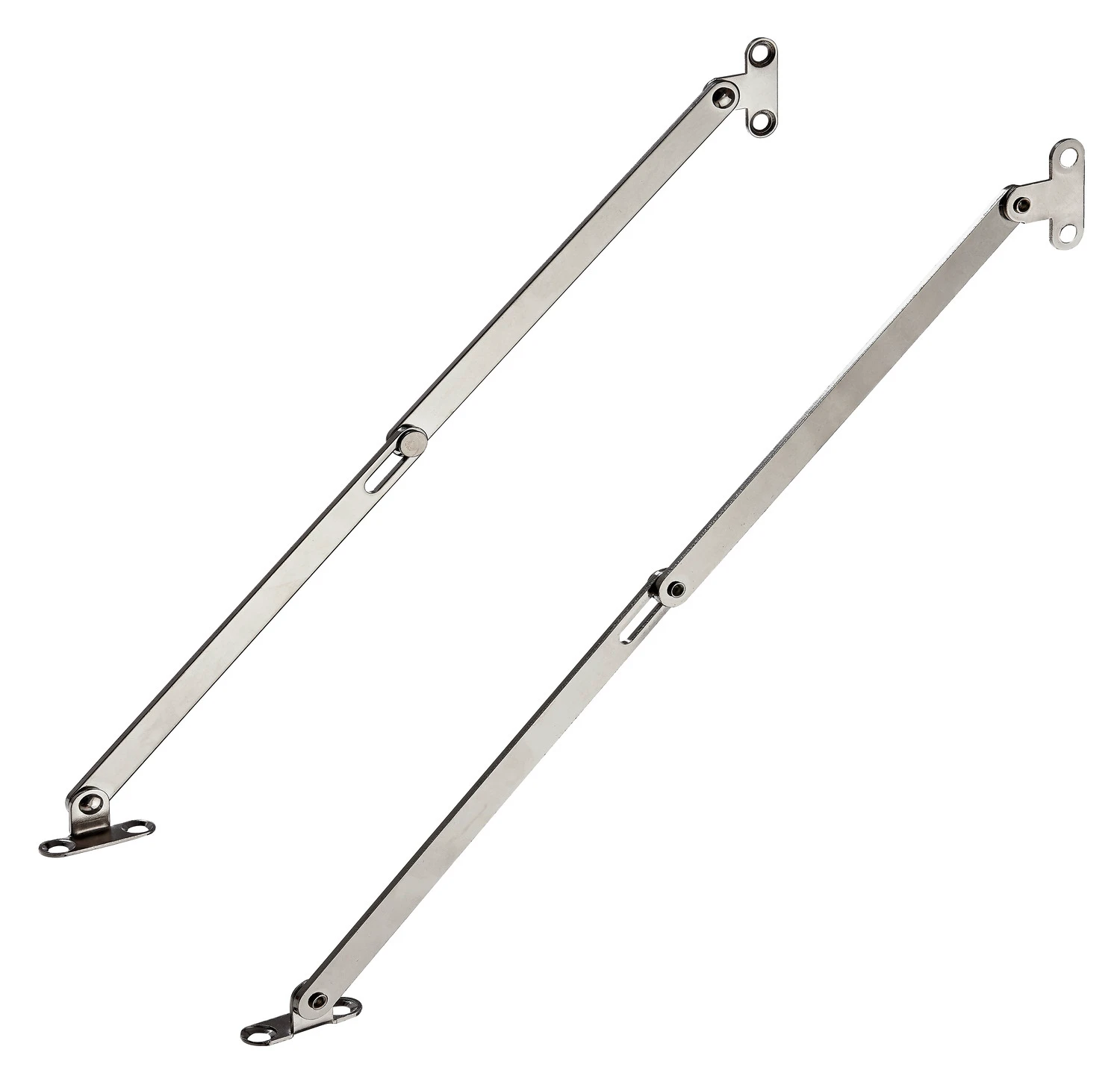 Klappenhalter 250mm Stahl vernickelt, 2 Stück