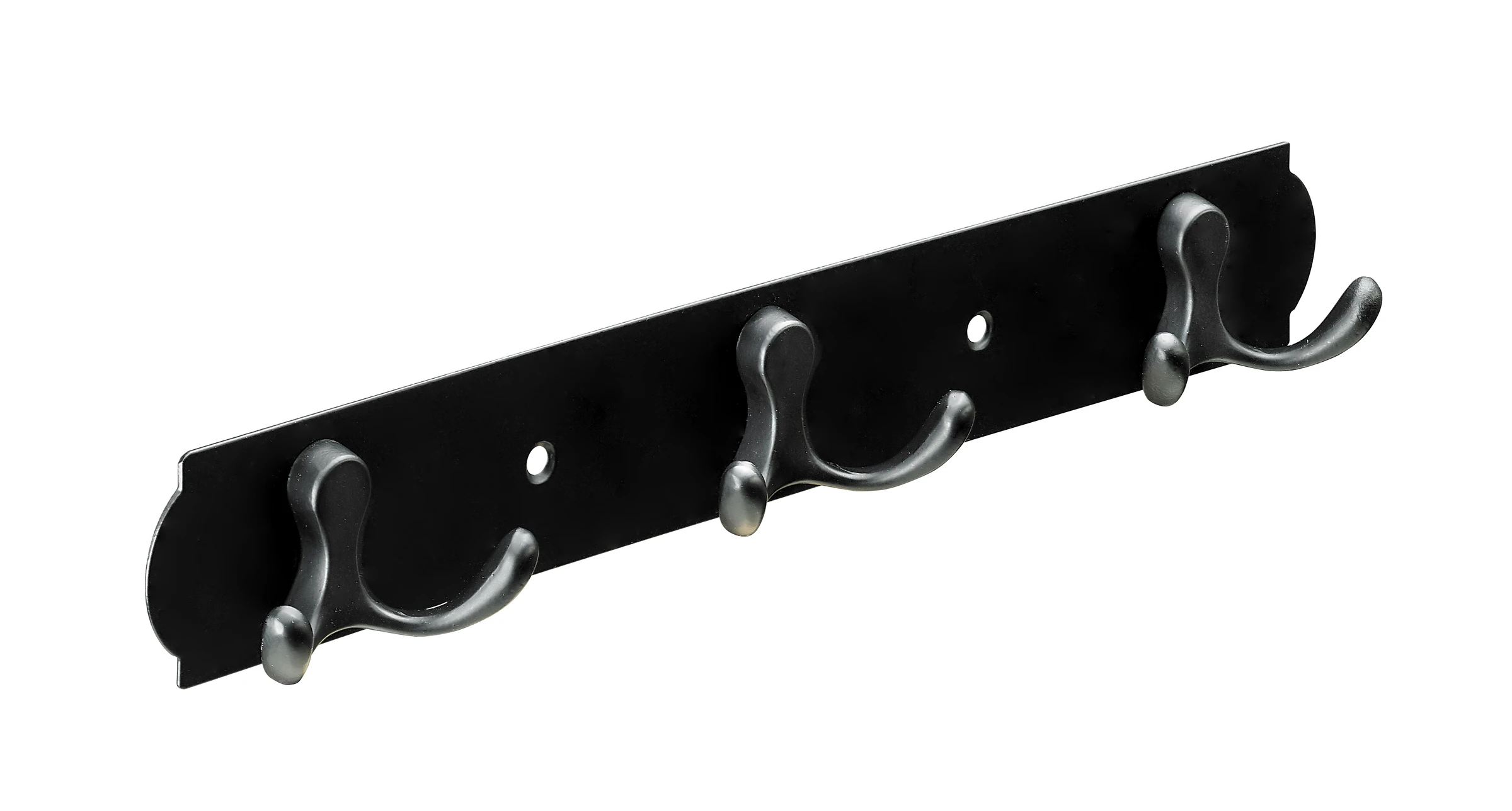 3er Hakenleiste schwarz 280x38x33mm