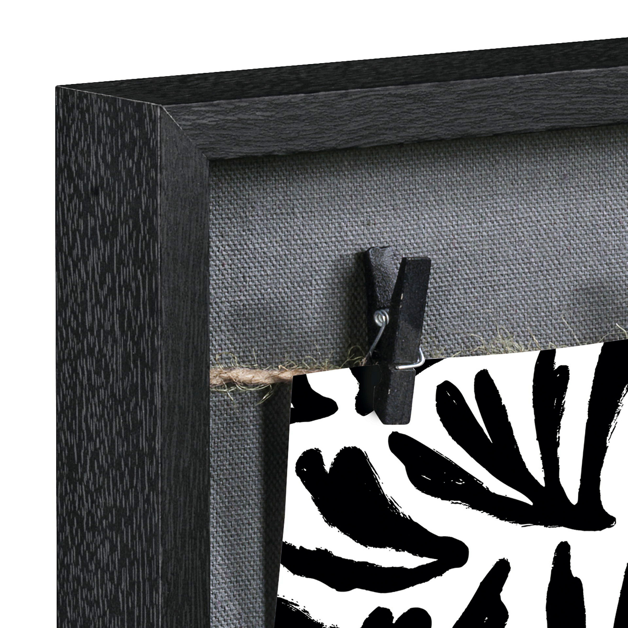 Hama Bilderrahmen Muro mit Schnur und Klammern Schwarz 29,5 x 36,5 cm