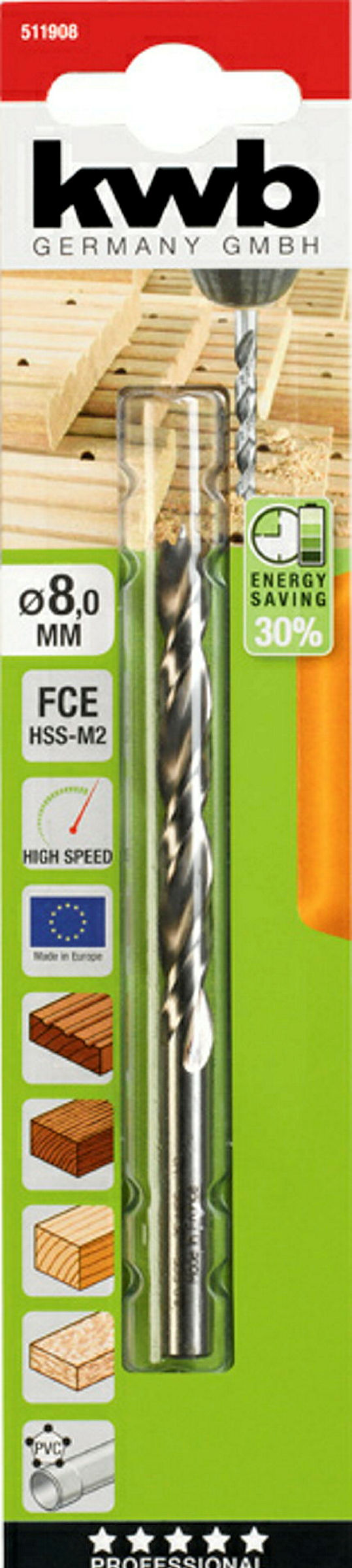 FCE Hartholzbohrer, ø 8.0 mm