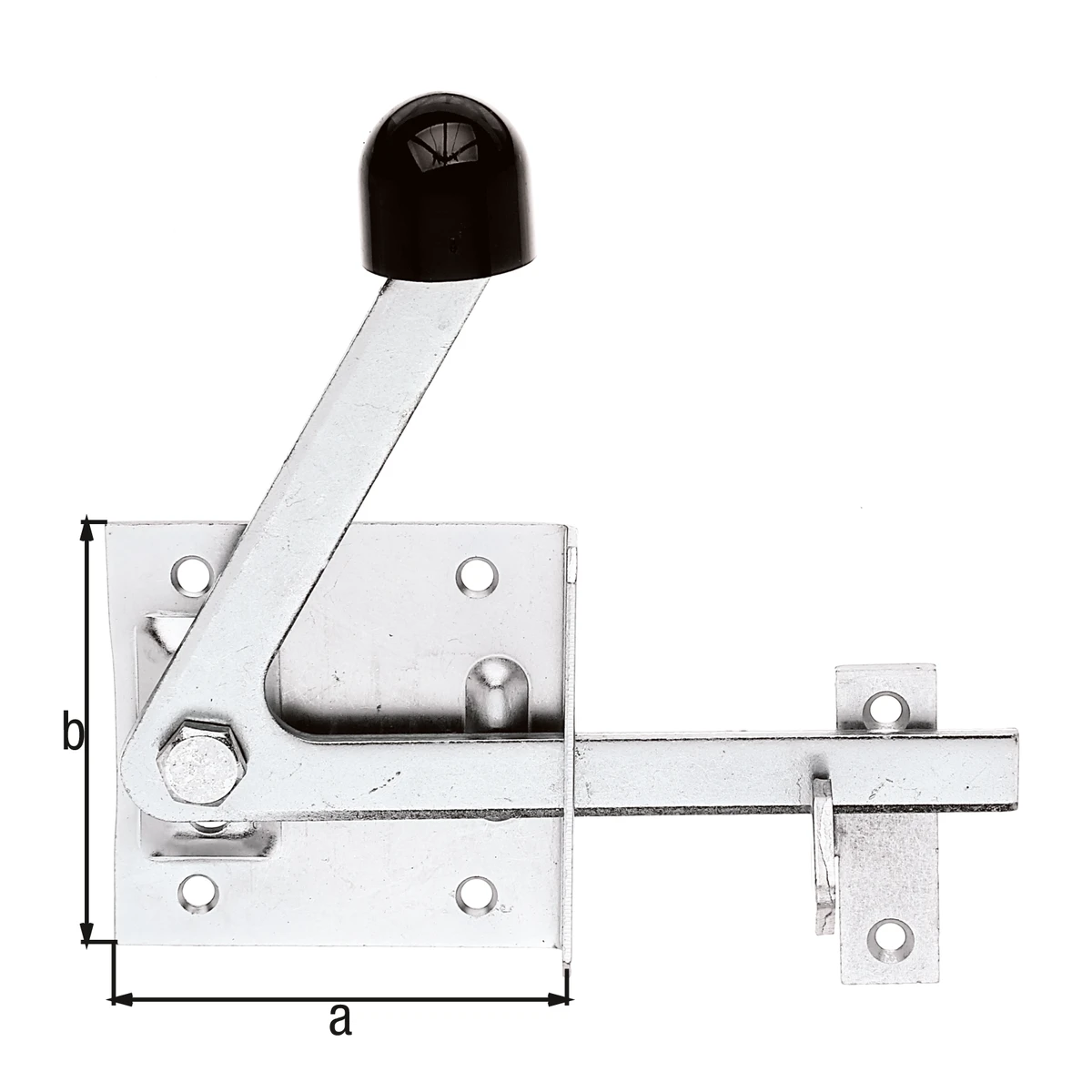 Gartentorfalle mit Klinkhaken 80x80 mm, vz-disp.