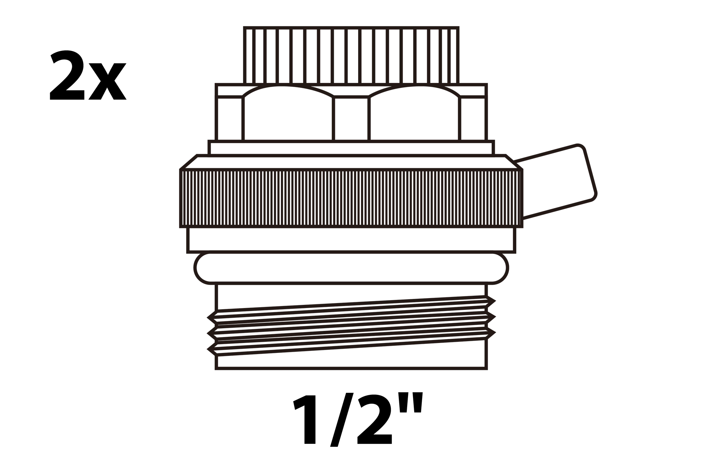 Automatischer Heizkörper-Entlüfter, 1/2''AG (2x)
