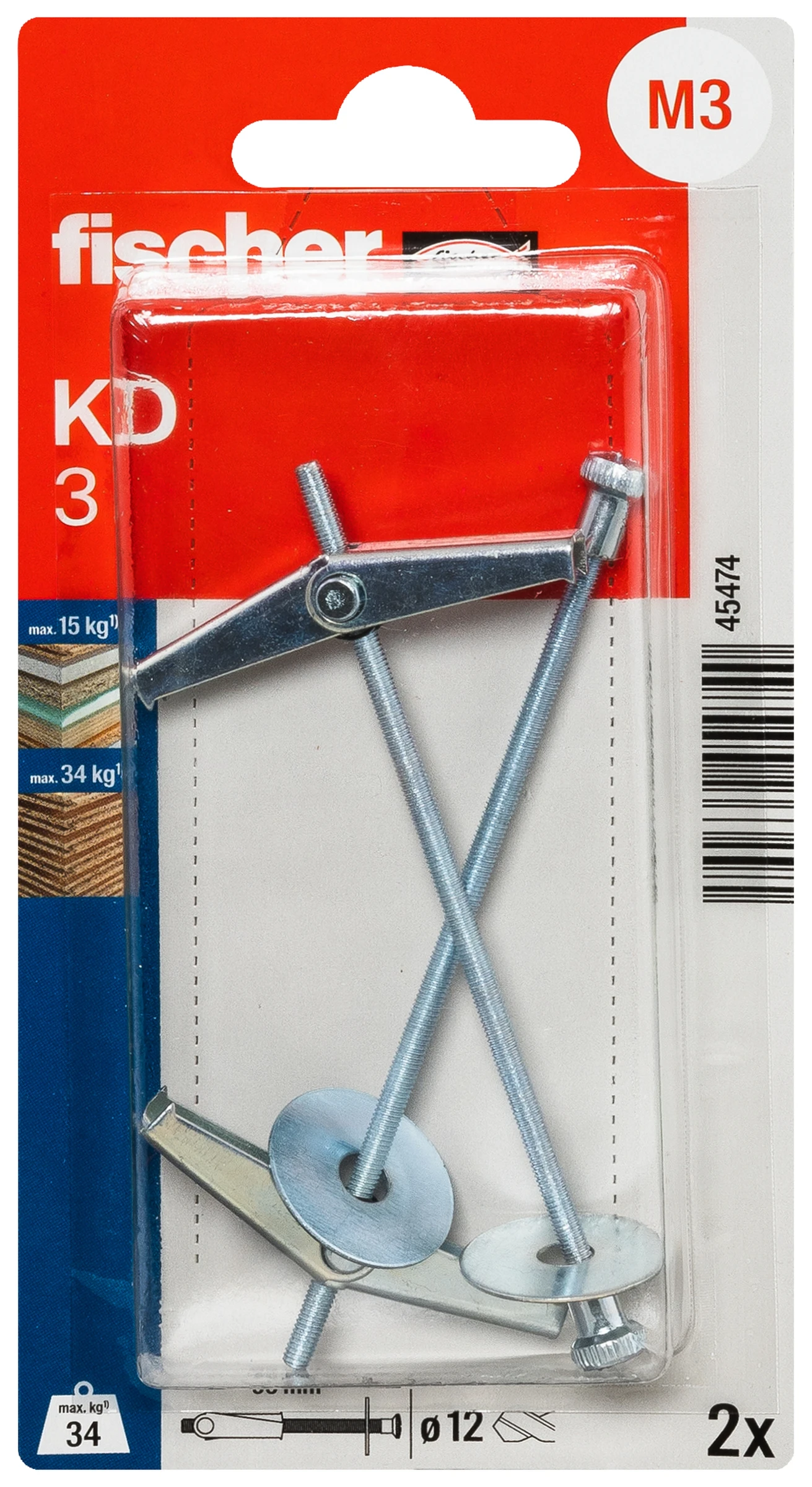 fischer Kippdübel KD 3