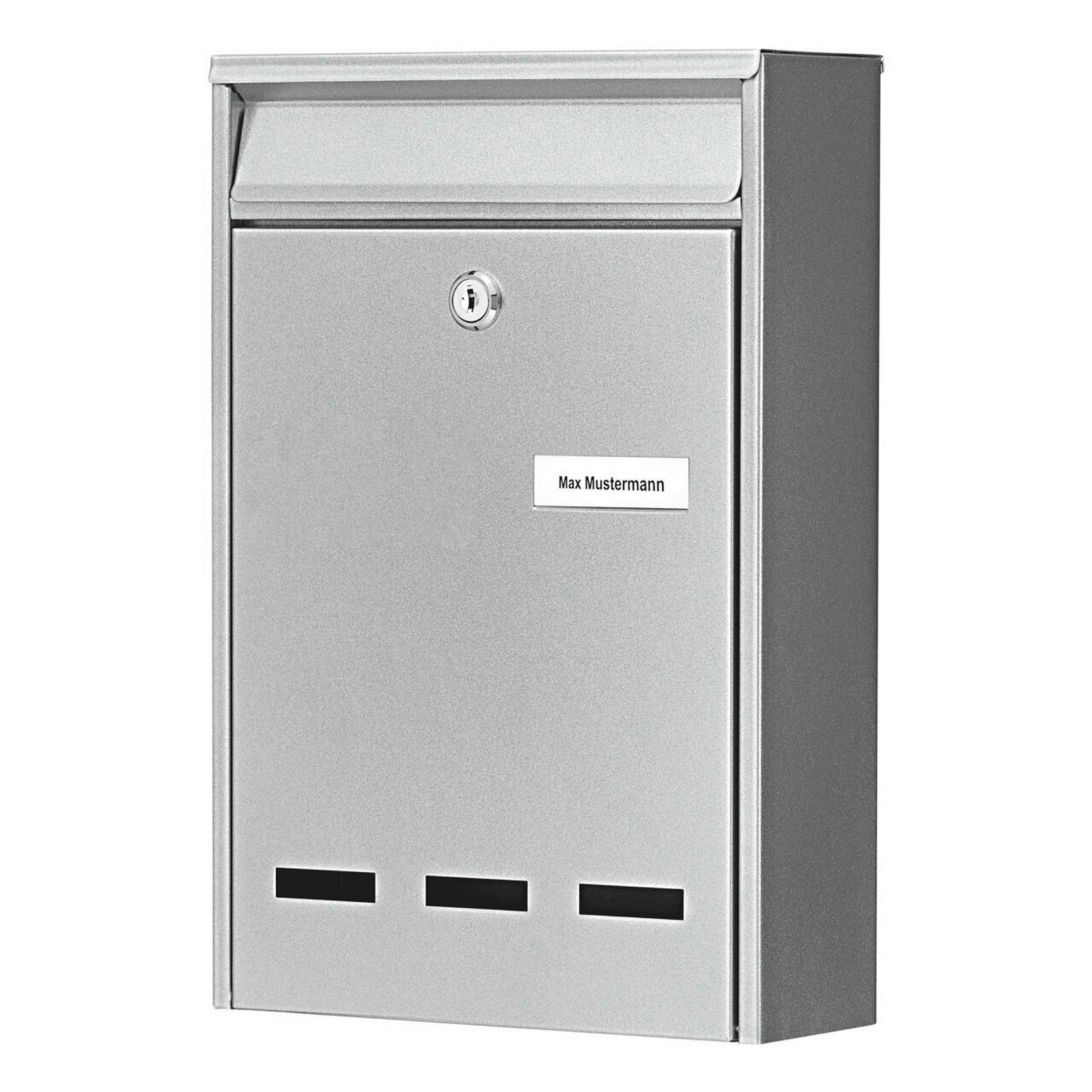 Briefkasten Stahl-lackiert Pocket 5871 Si silber